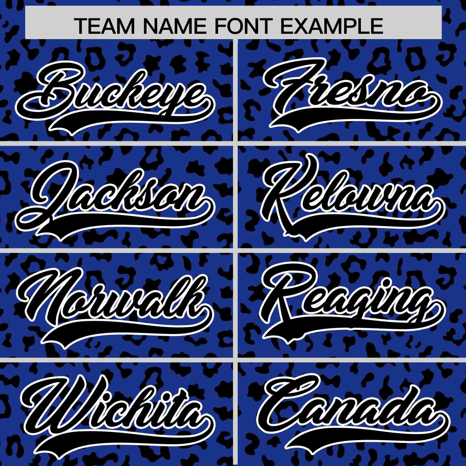 Custom Royal Blue Black Varsity Full-Zip Letterman Leopard Print Hoodie Jacket