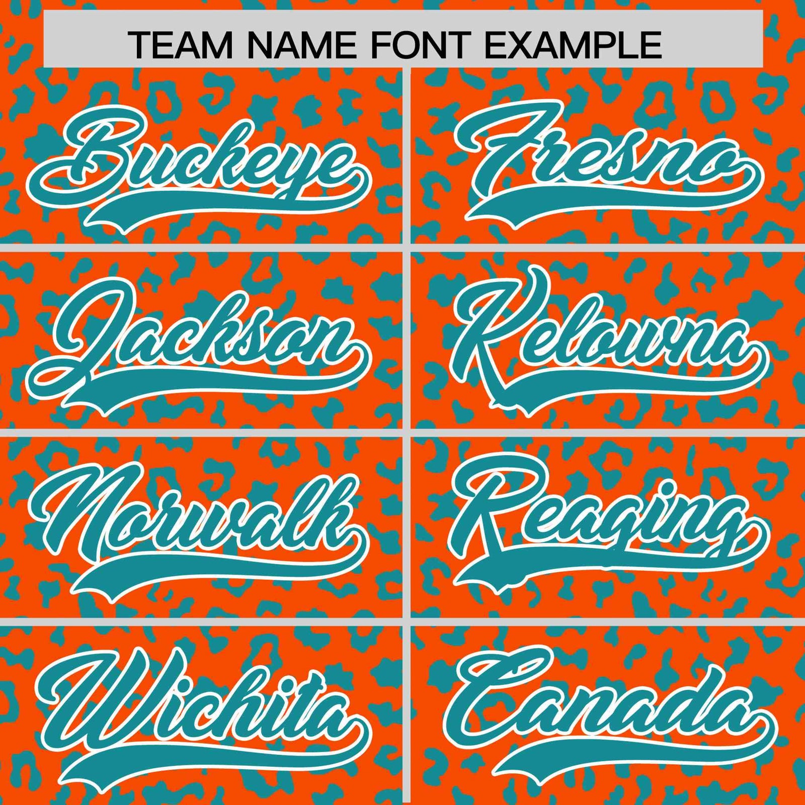 Custom Orange Aqua Varsity Full-Zip Letterman Leopard Print Hoodie Jacket