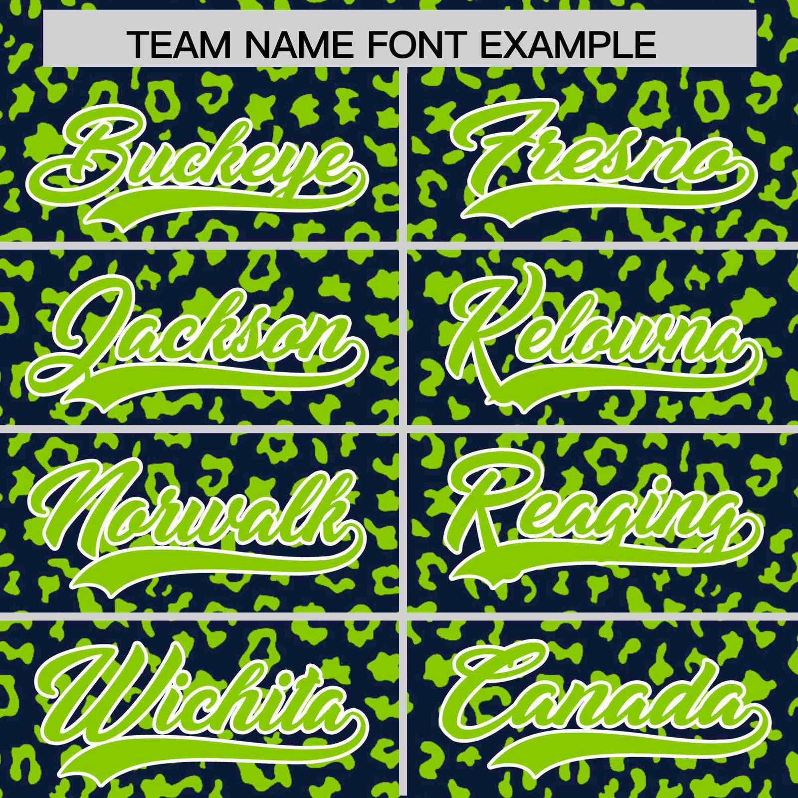 Custom Navy Neon Green Varsity Full-Zip Letterman Leopard Print Hoodie Jacket