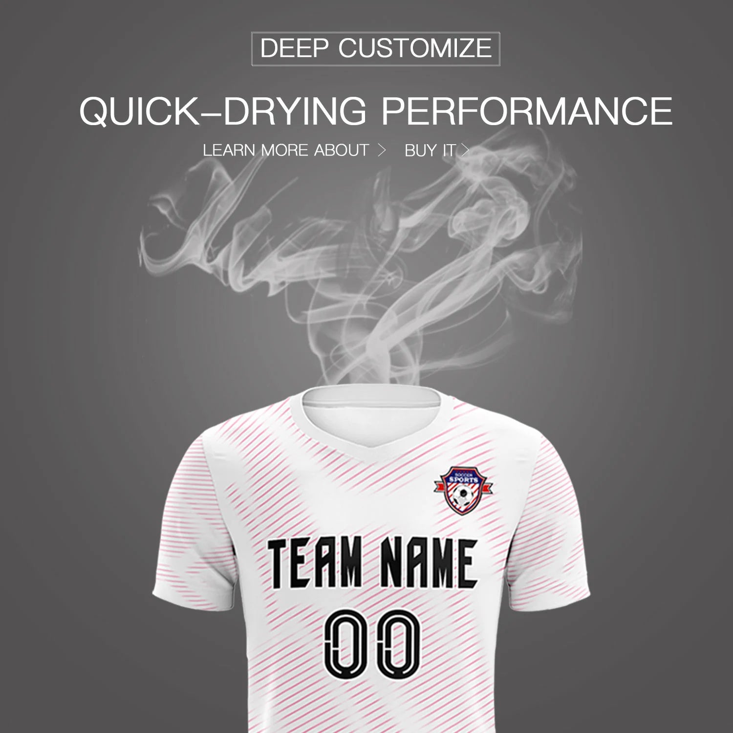 Custom White Pink Training Uniform For Men Soccer Sets Jersey