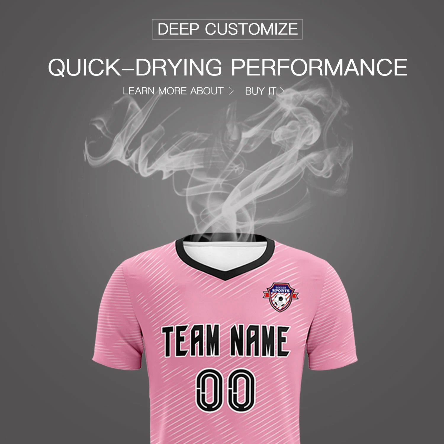 Custom Light Pink White Training Uniform For Men Soccer Sets Jersey