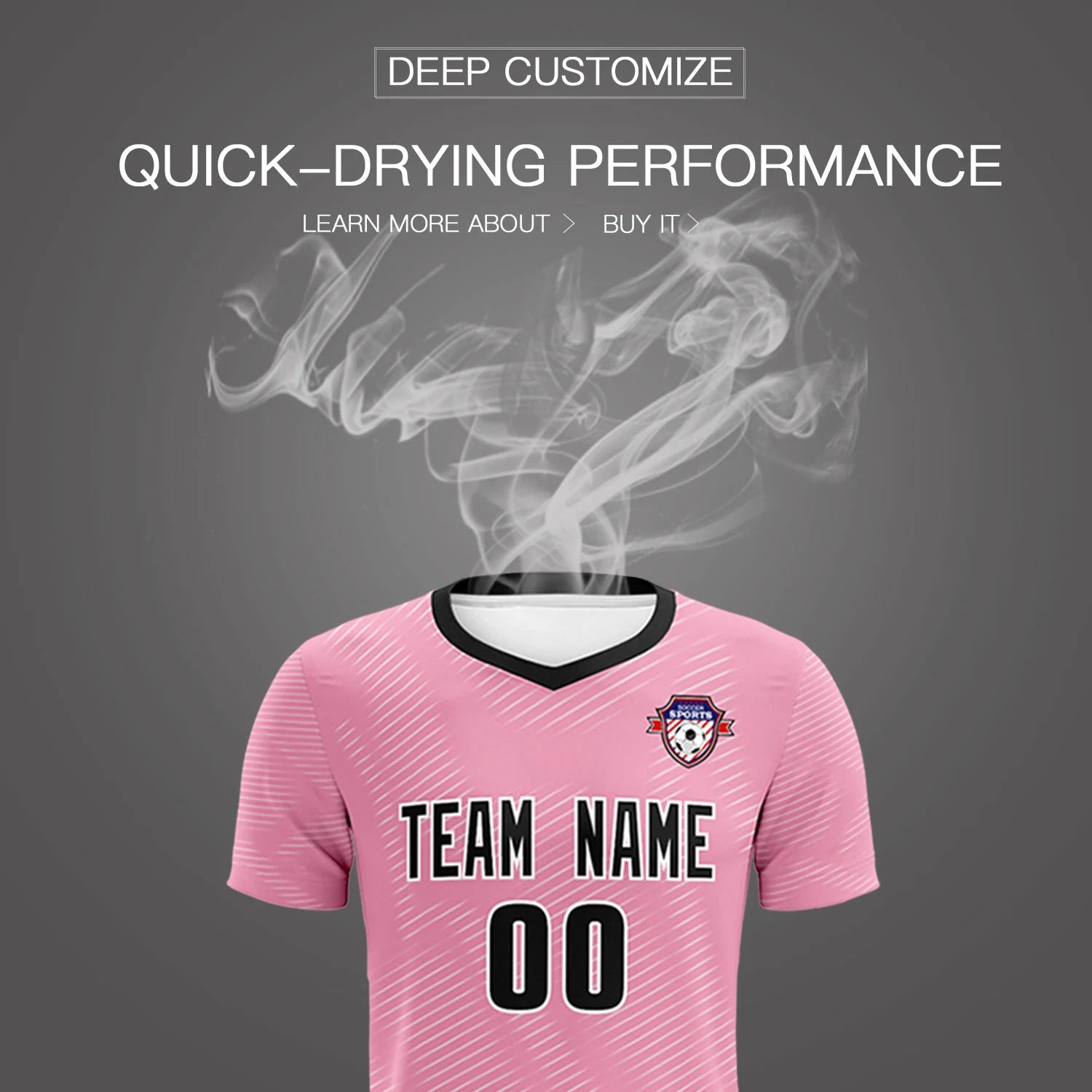 Custom Light Pink White Training Uniform For Men Soccer Sets Jersey