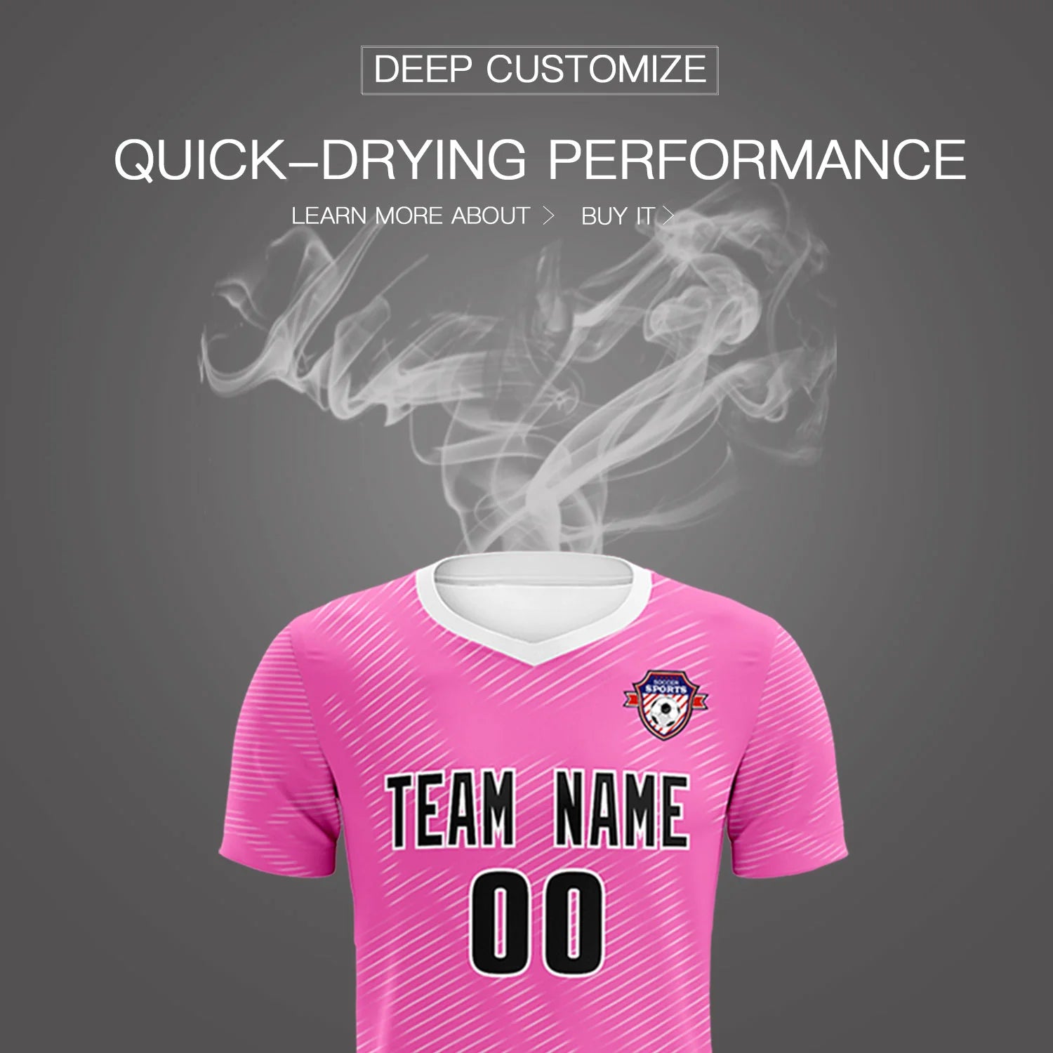 Custom Pink White Training Uniform For Men Soccer Sets Jersey