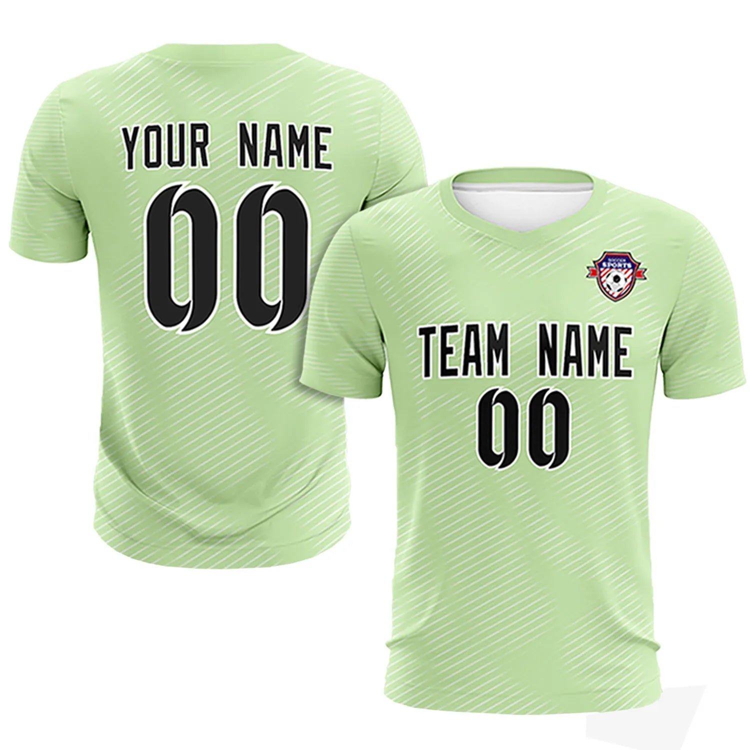 Custom Green White Training Uniform For Men Soccer Sets Jersey