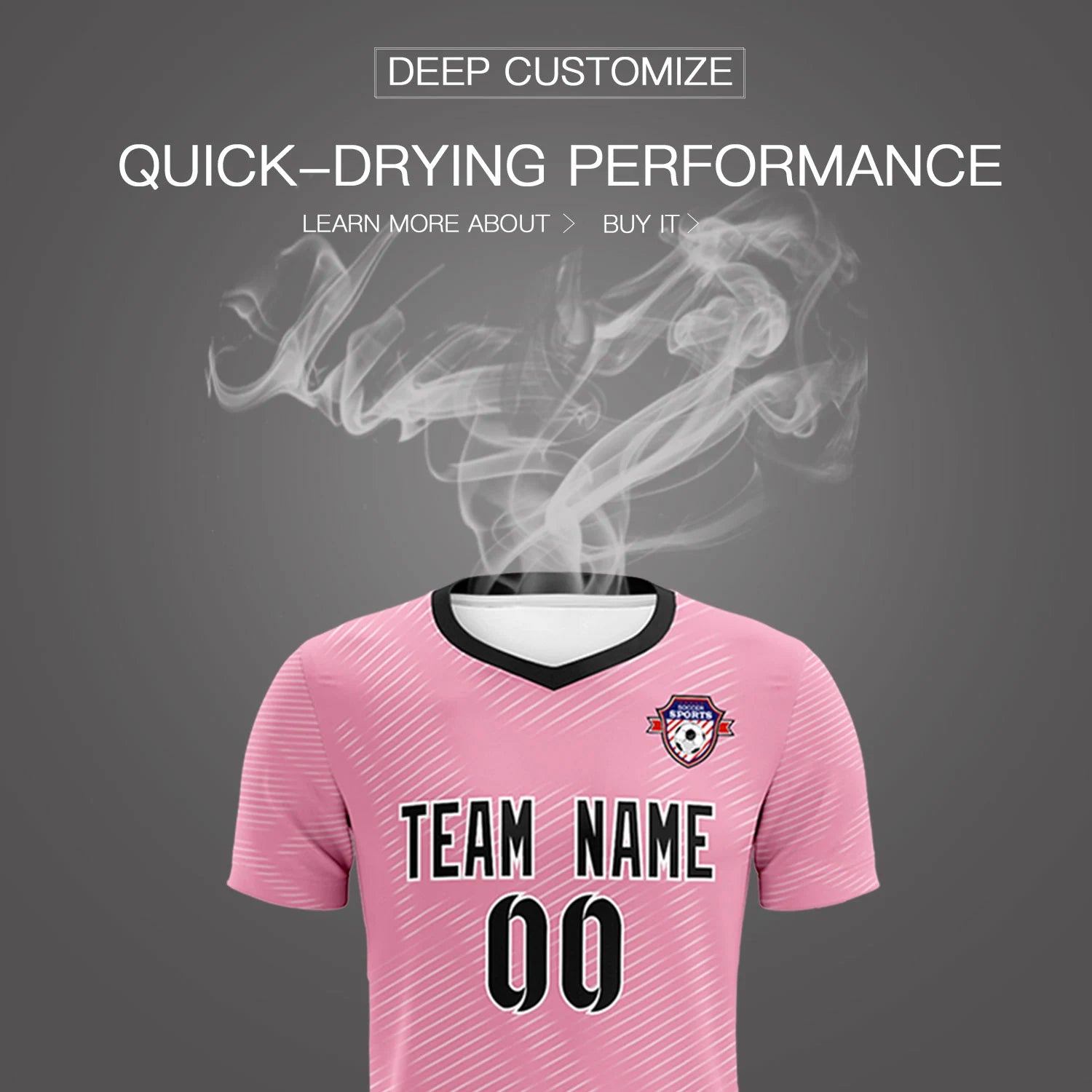 Custom Light Pink White Training Uniform For Men Soccer Sets Jersey
