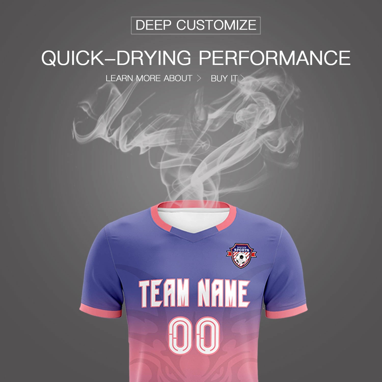 Custom Light Purple Light Red Soft Training Uniform Soccer Sets Jersey