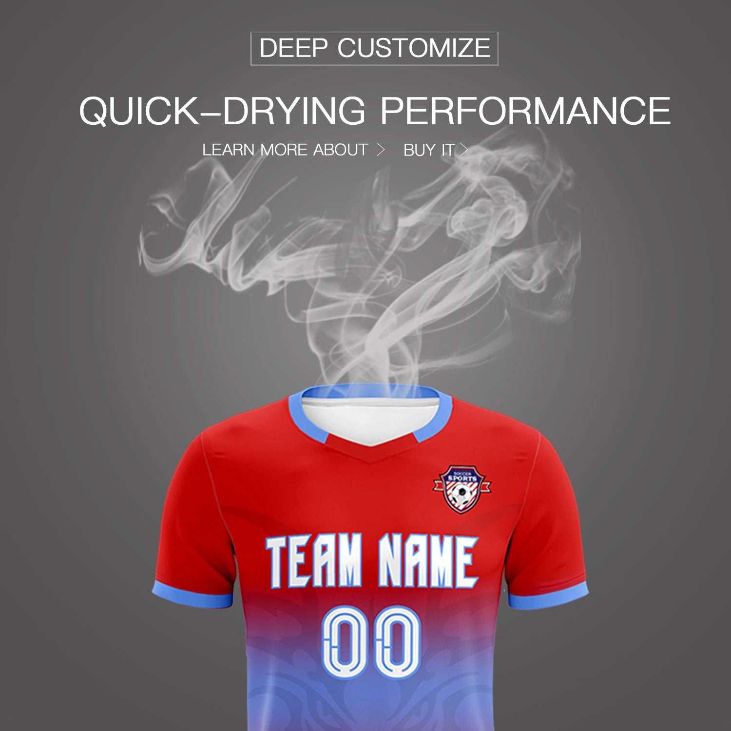 Custom Red Light Purple Soft Training Uniform Soccer Sets Jersey