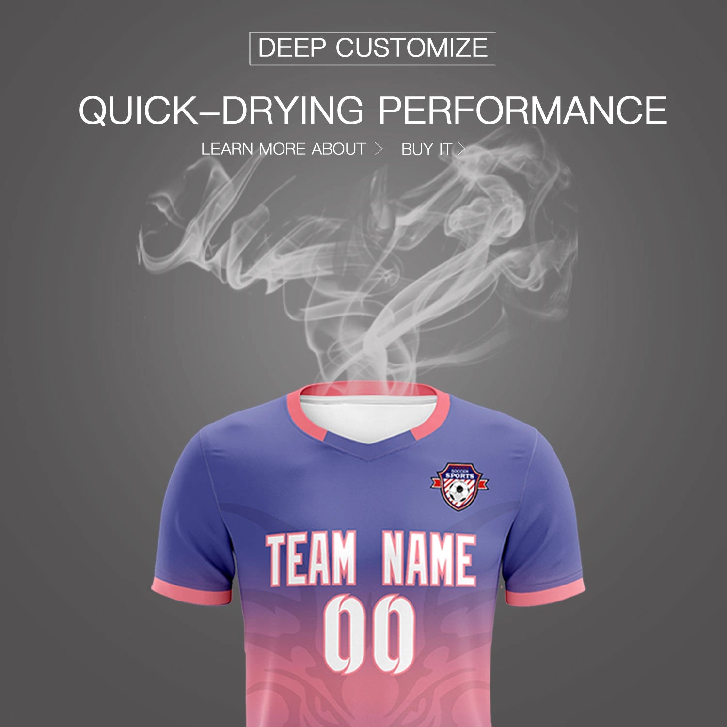 Custom Light Purple Light Red Soft Training Uniform Soccer Sets Jersey