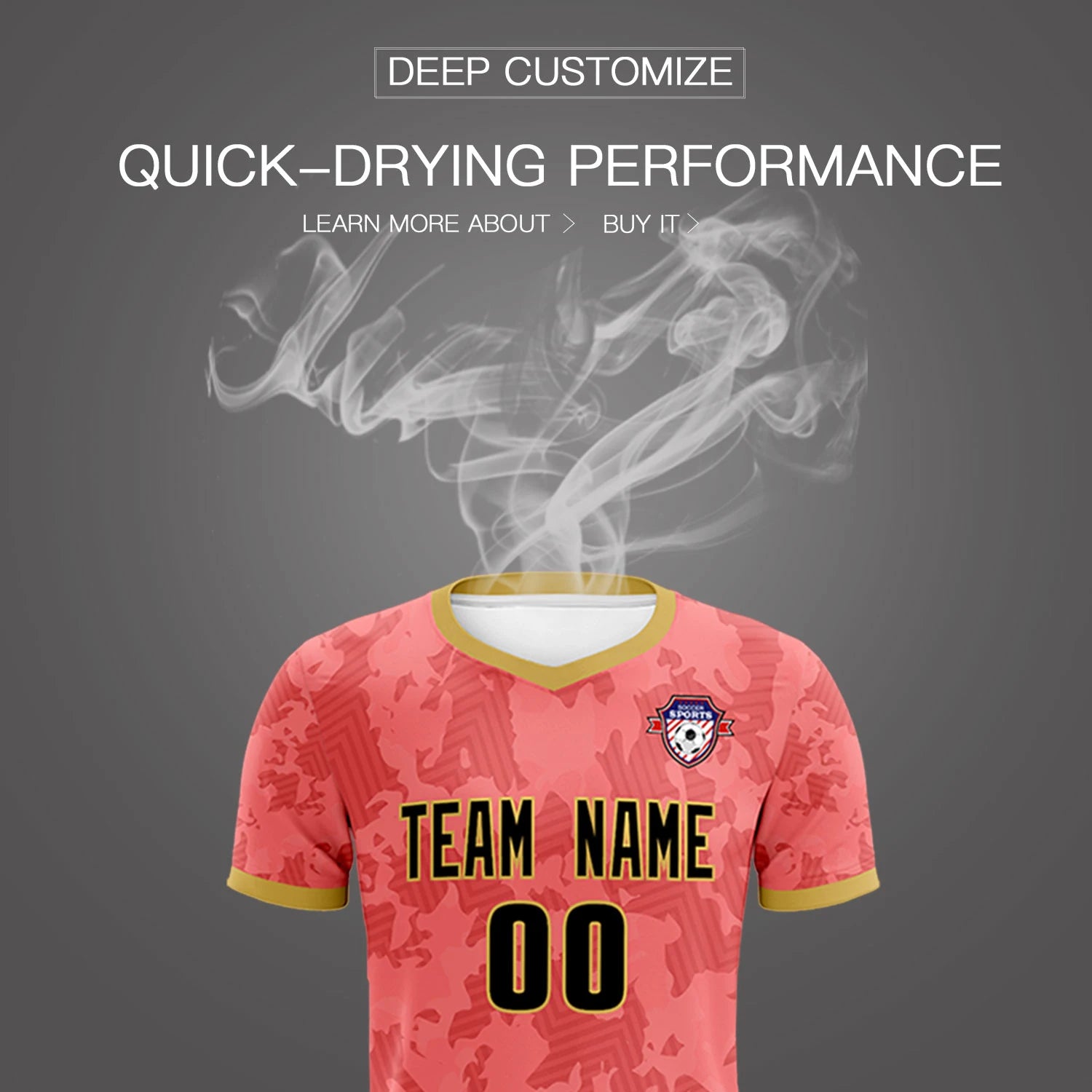 Custom Red-Black Printing Outdoor Breathable Soccer Sets Jersey