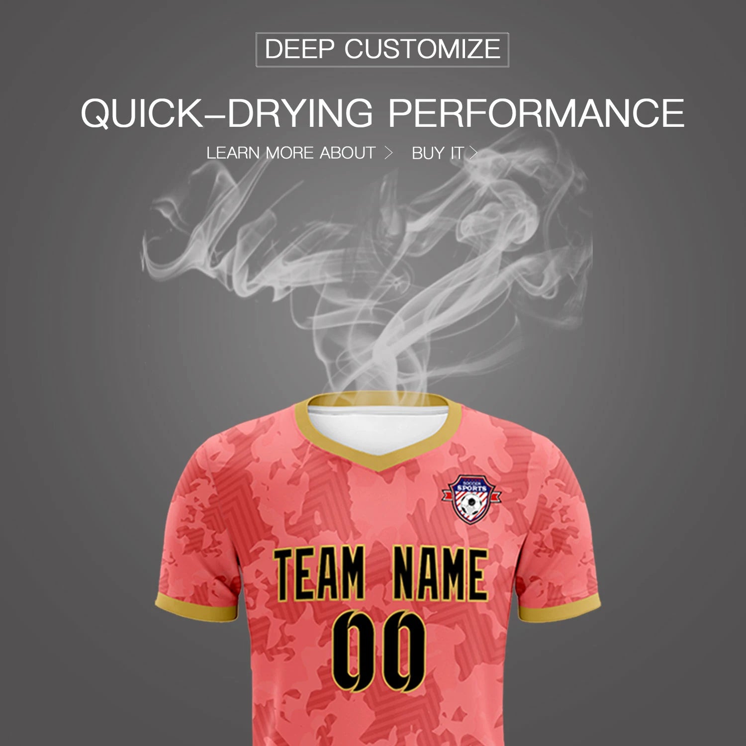 Custom Red-Black Printing Outdoor Breathable Soccer Sets Jersey