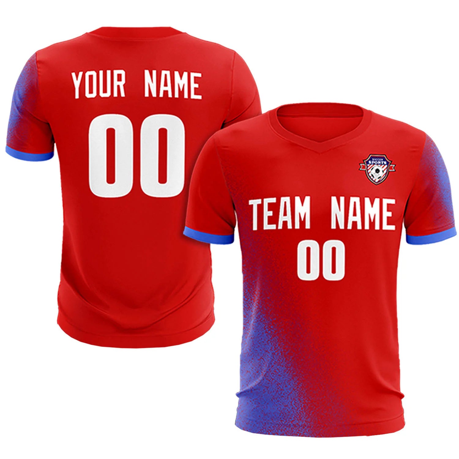 Custom Red Light Purple Outdoor Sport Soccer Sets Jersey