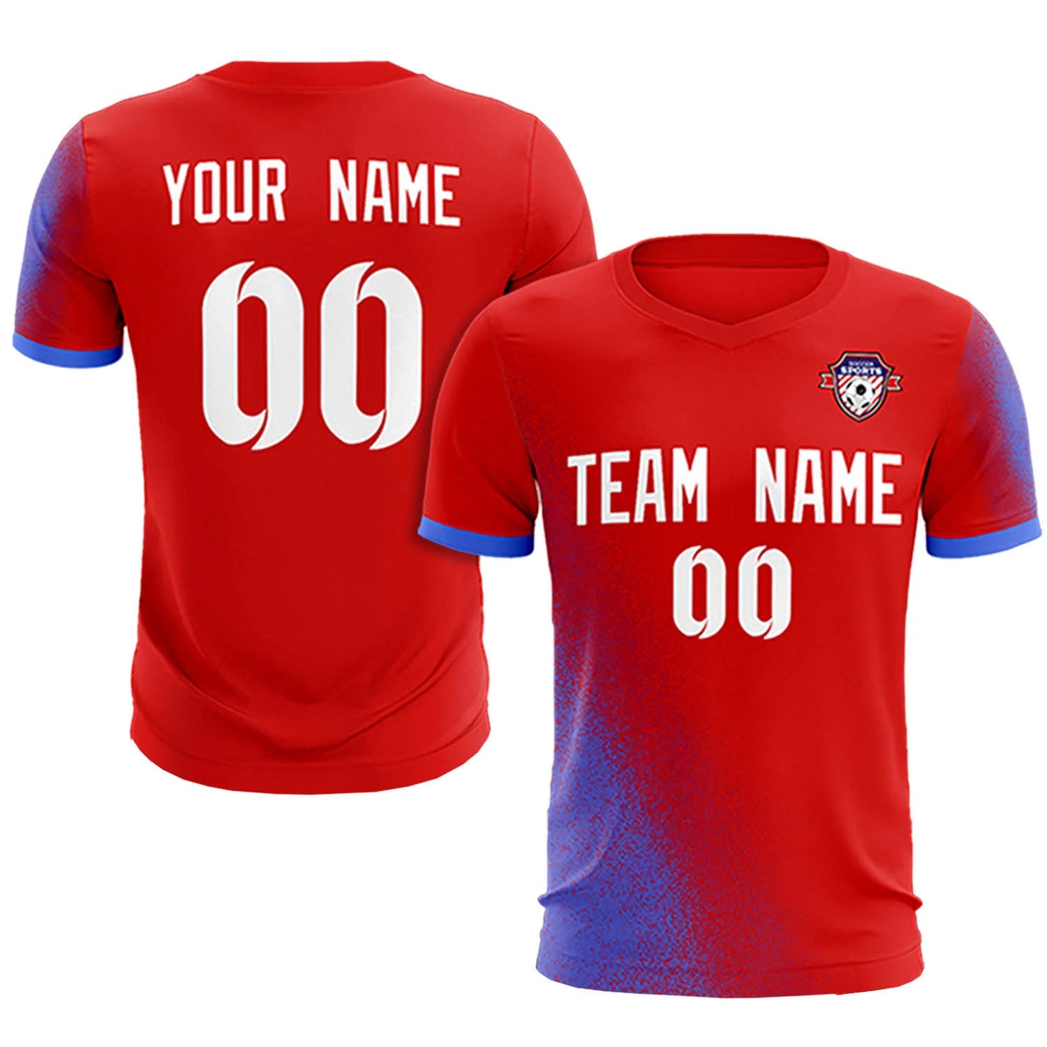 Custom Red Light Purple Outdoor Sport Soccer Sets Jersey