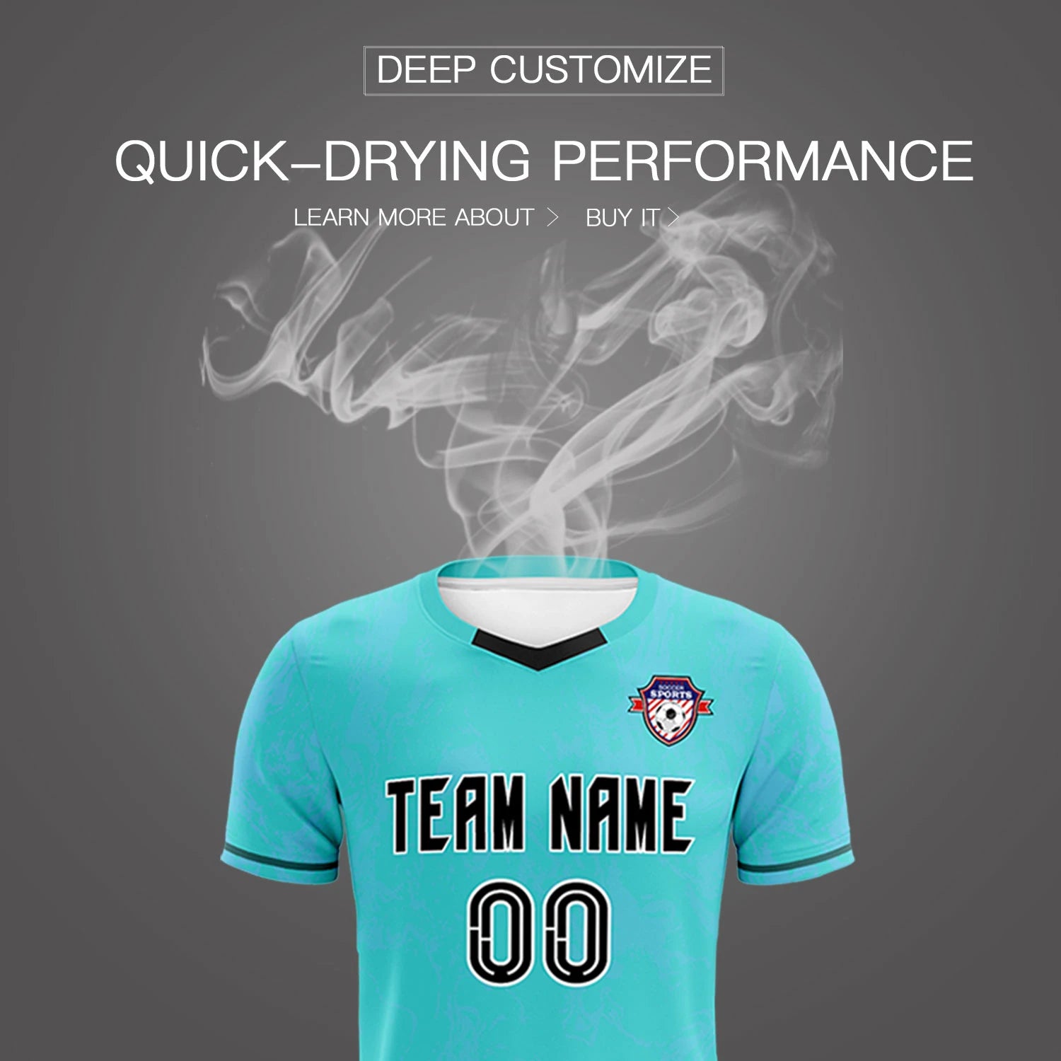 Custom Sky Blue Light Blue Orange Training Uniform Soccer Sets Jersey