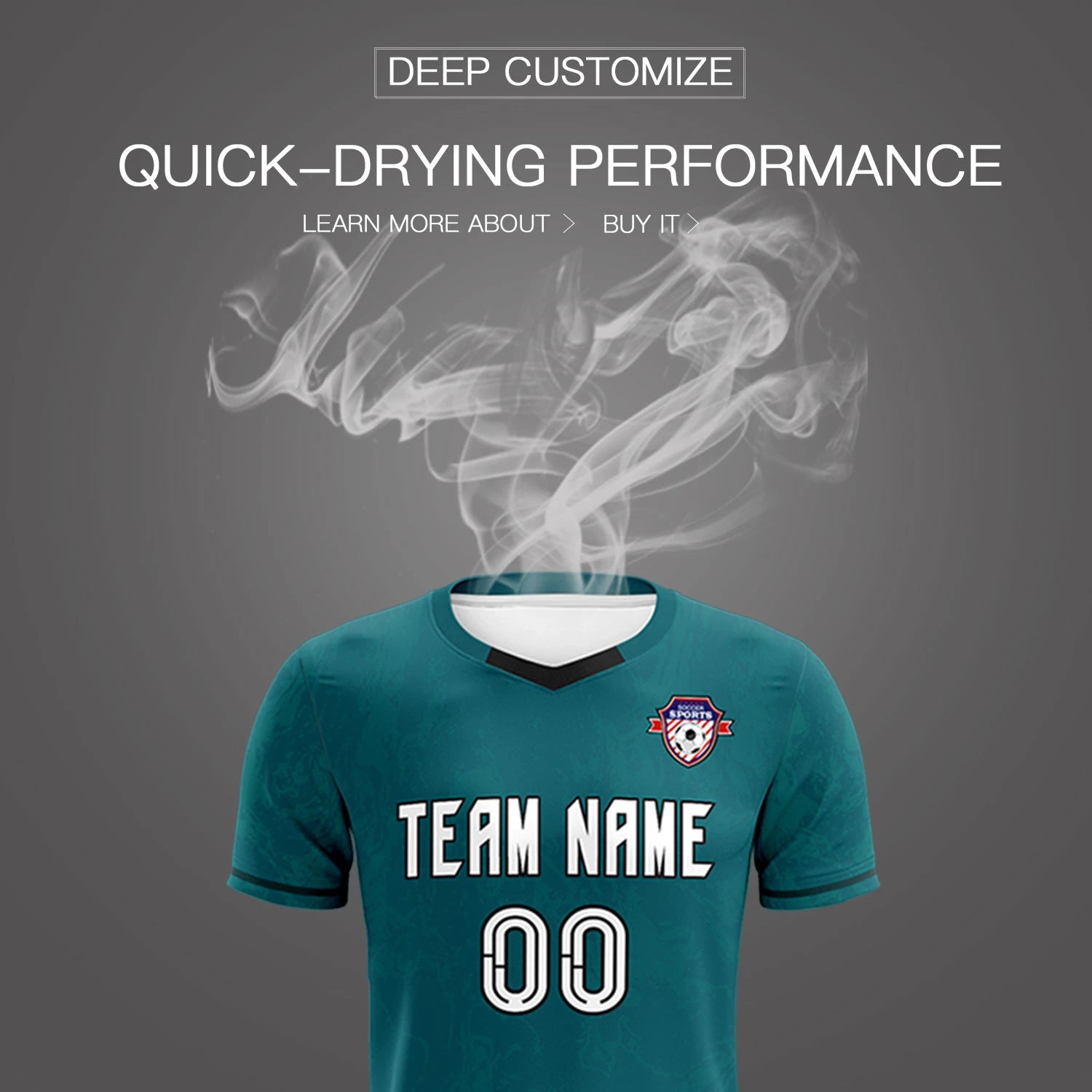 Custom Midnight Green Navy Training Uniform Soccer Sets Jersey
