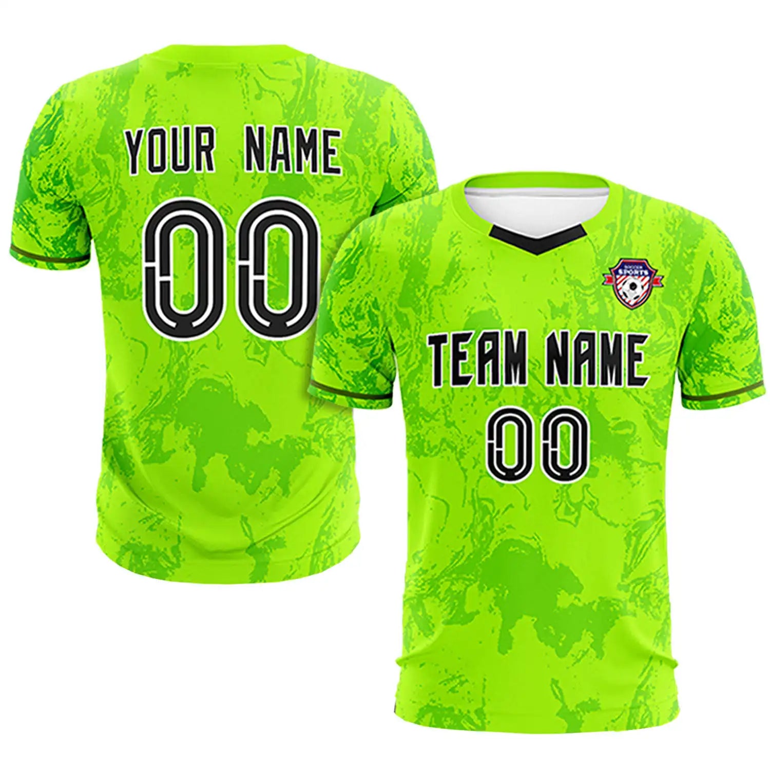 Custom Neon Green Kelly Green Training Uniform Soccer Sets Jersey