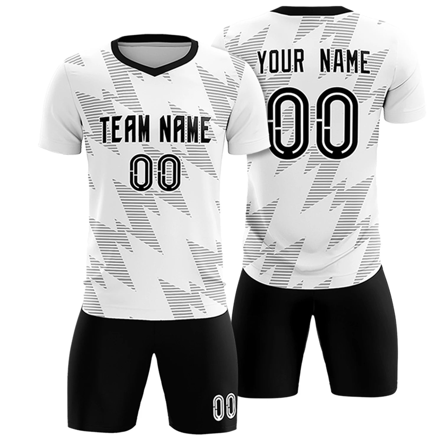 Custom White Gray Quick Dry Training Uniform Soccer Sets Jersey
