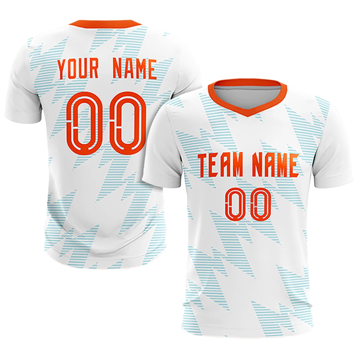 Custom White Aqua Quick Dry Training Uniform Soccer Sets Jersey