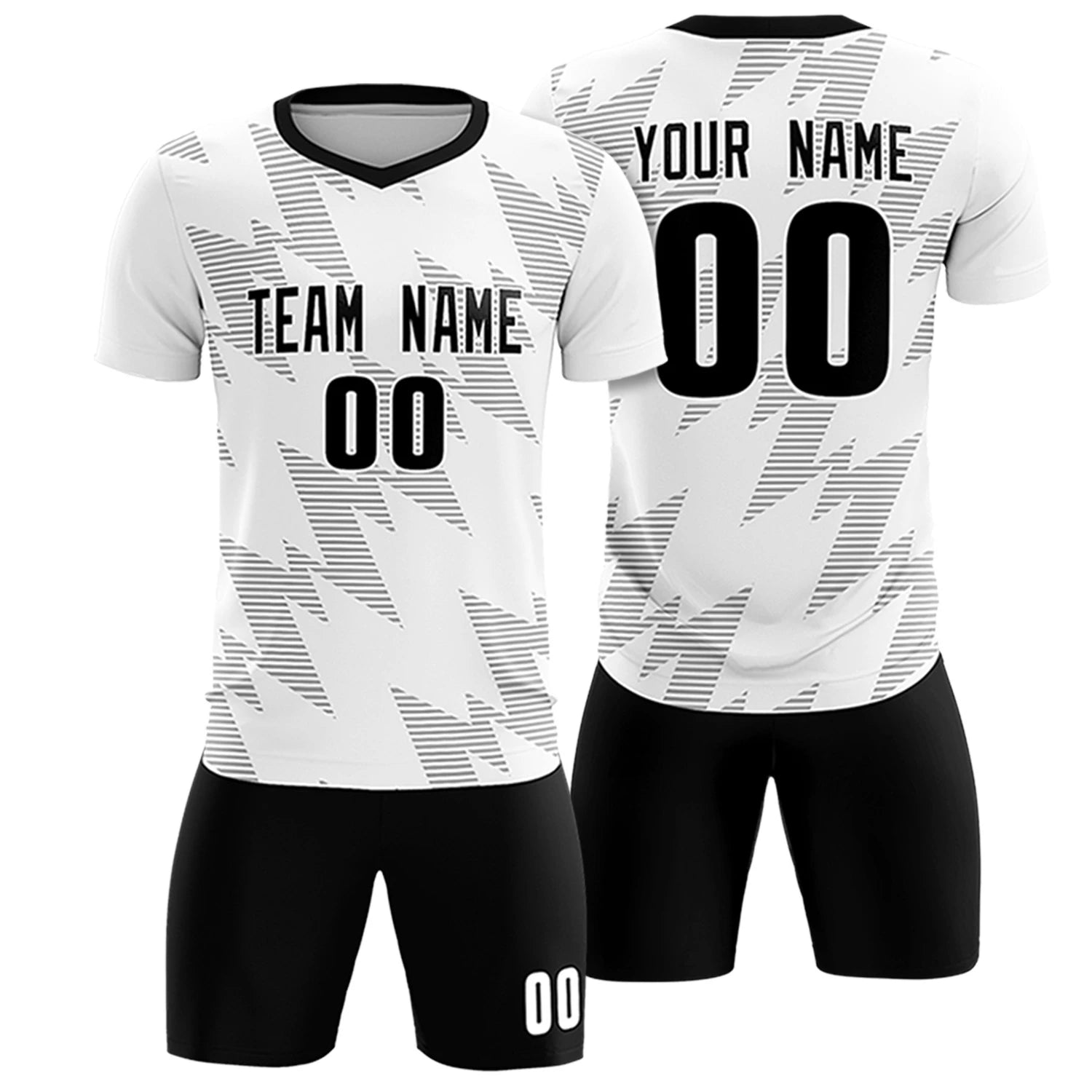 Custom White Gray Quick Dry Training Uniform Soccer Sets Jersey