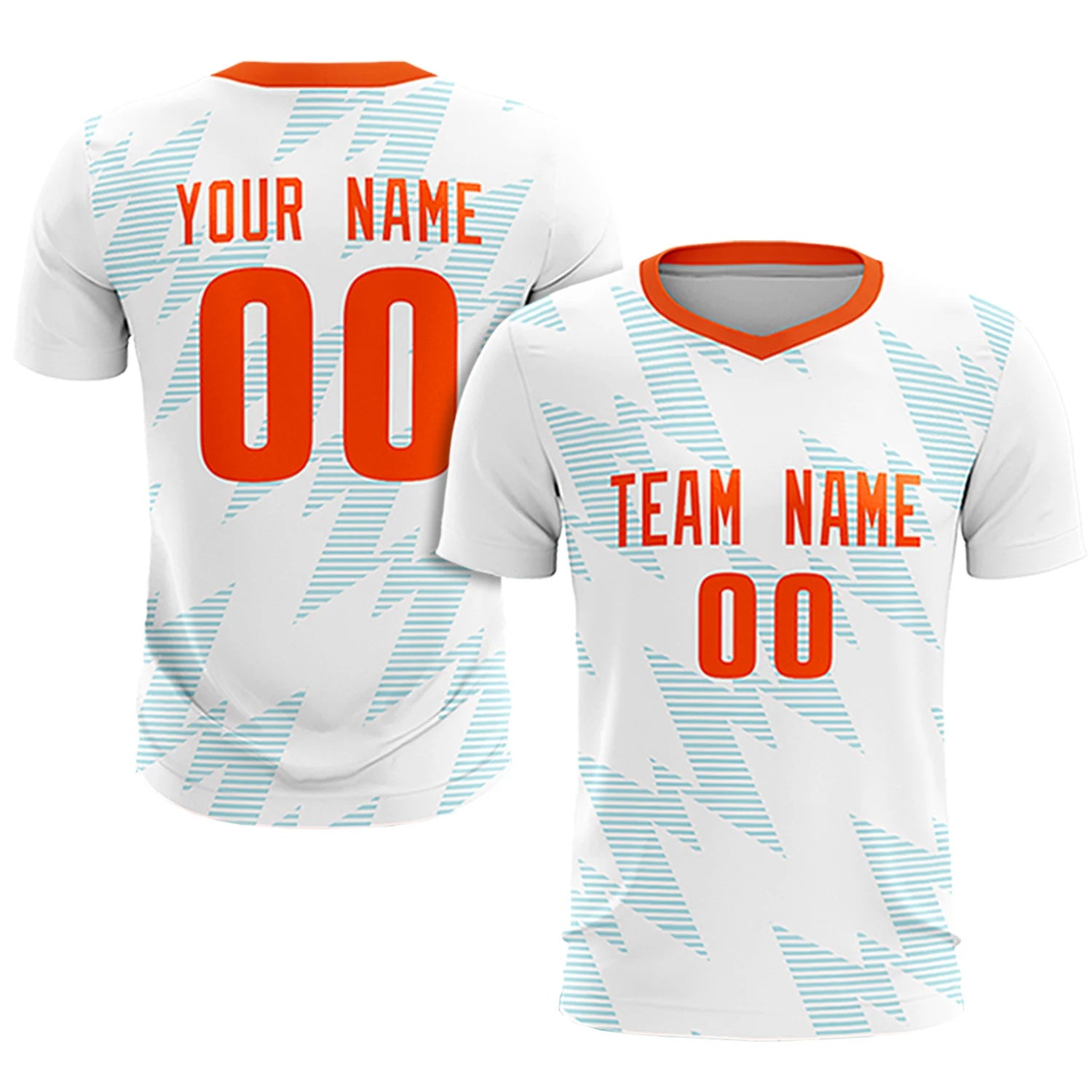 Custom White Aqua Quick Dry Training Uniform Soccer Sets Jersey