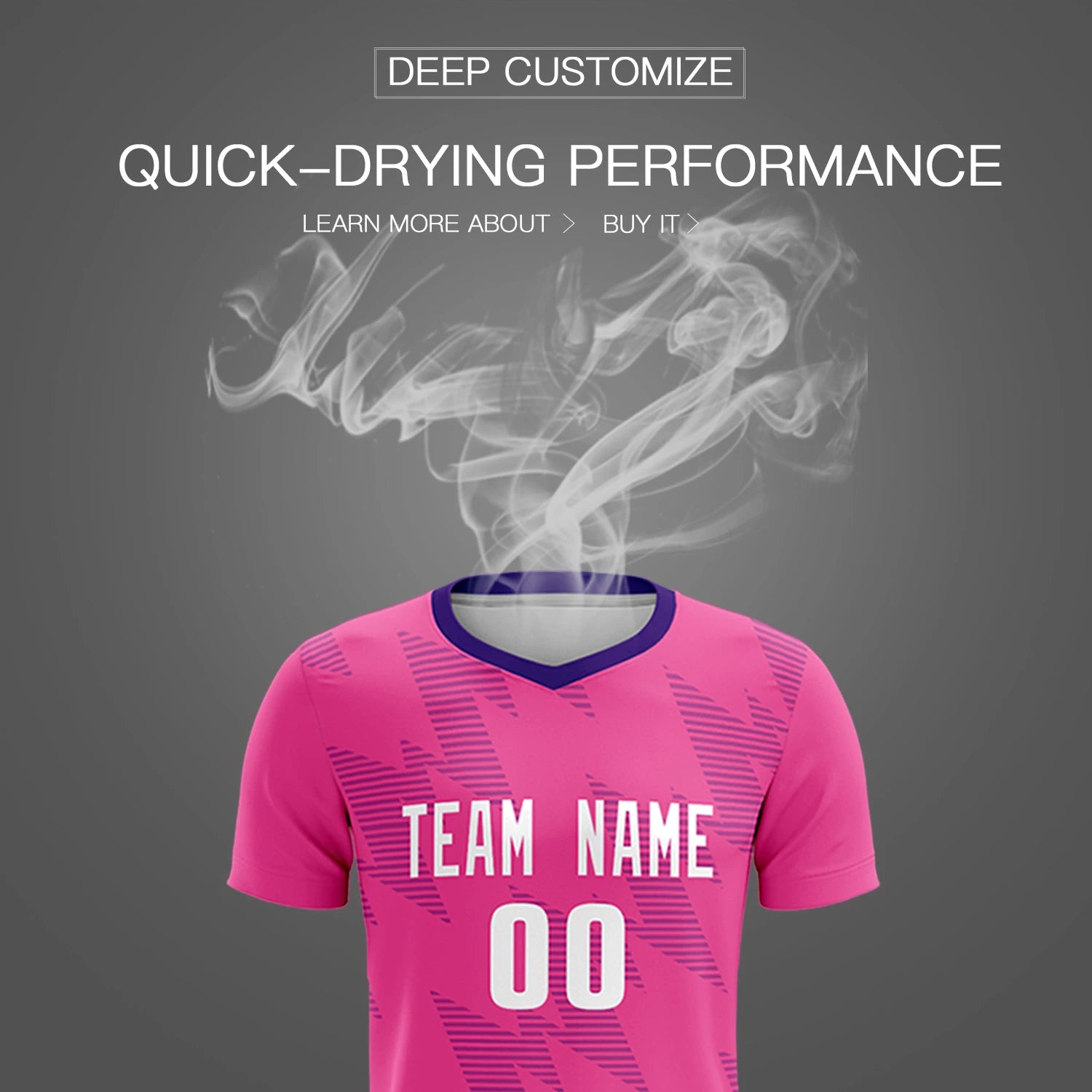 Custom Pink Purple Quick Dry Training Uniform Soccer Sets Jersey