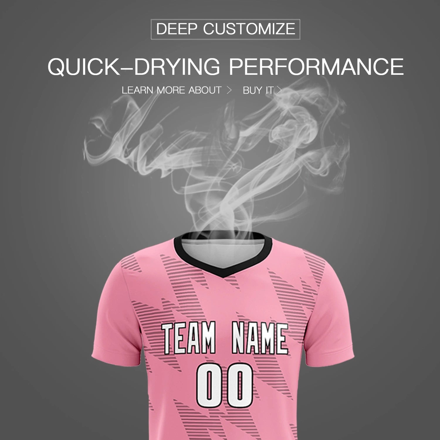 Custom Light Pink Black Quick Dry Training Uniform Soccer Sets Jersey
