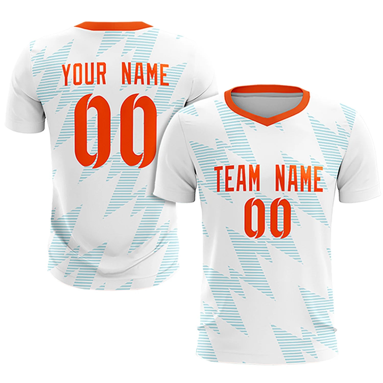 Custom White Aqua Quick Dry Training Uniform Soccer Sets Jersey