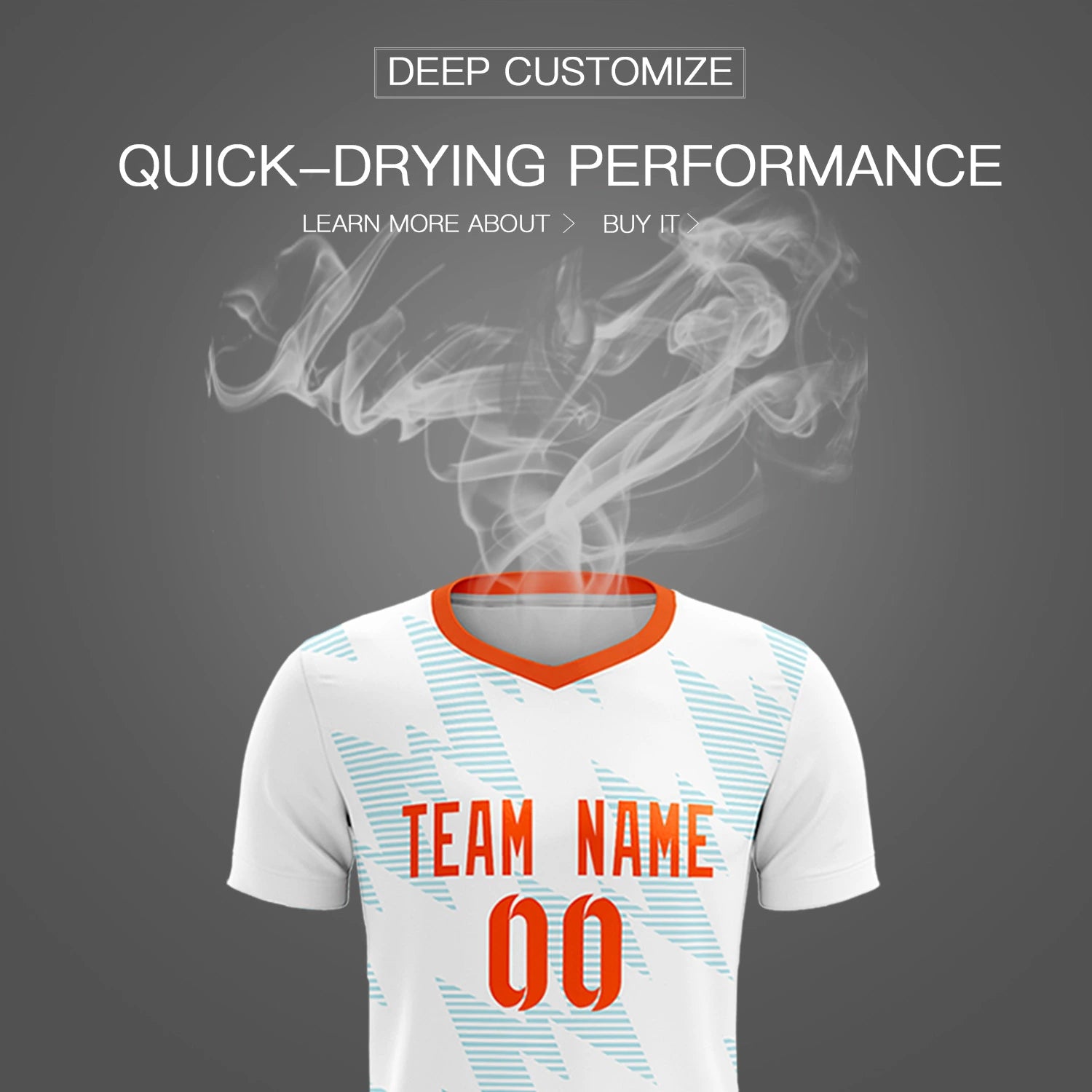 Custom White Aqua Quick Dry Training Uniform Soccer Sets Jersey