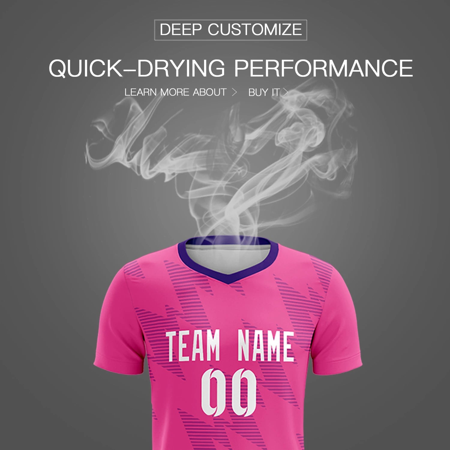 Custom Pink Purple Quick Dry Training Uniform Soccer Sets Jersey