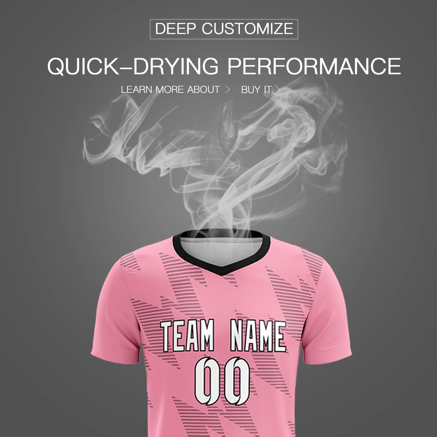 Custom Light Pink Black Quick Dry Training Uniform Soccer Sets Jersey