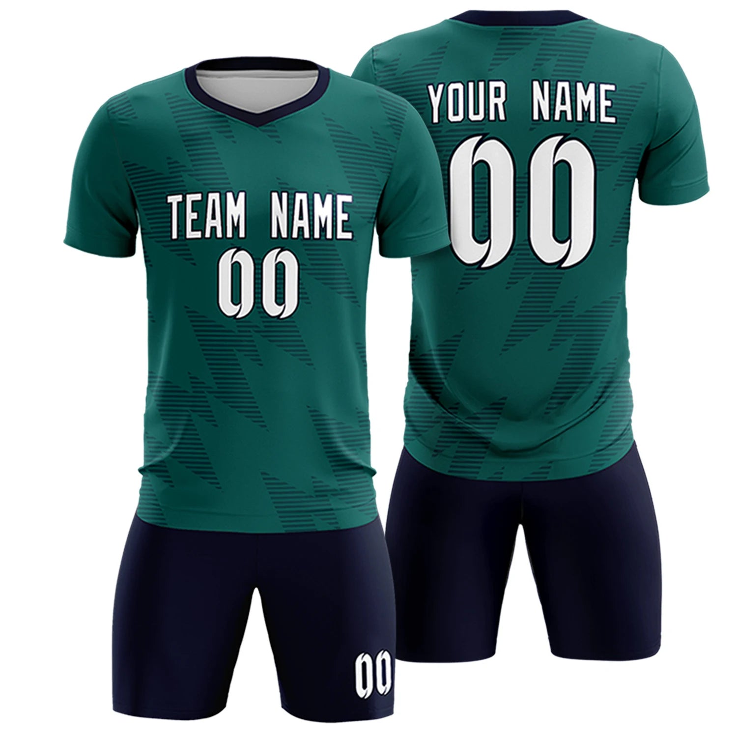 Custom Midnight Green Navy Quick Dry Training Uniform Soccer Sets Jersey