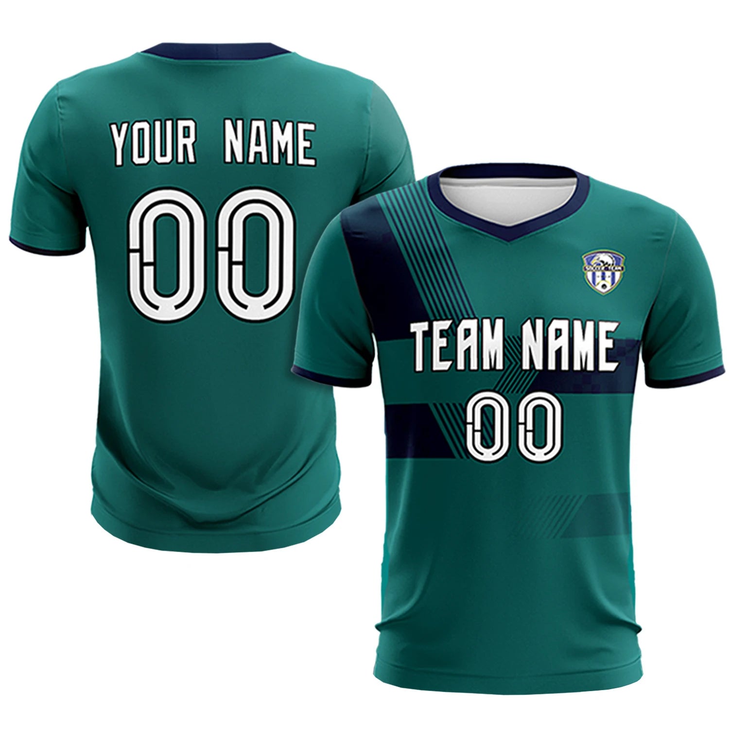 Custom Midnight Green Navy Training Uniform For Men Soccer Sets Jersey