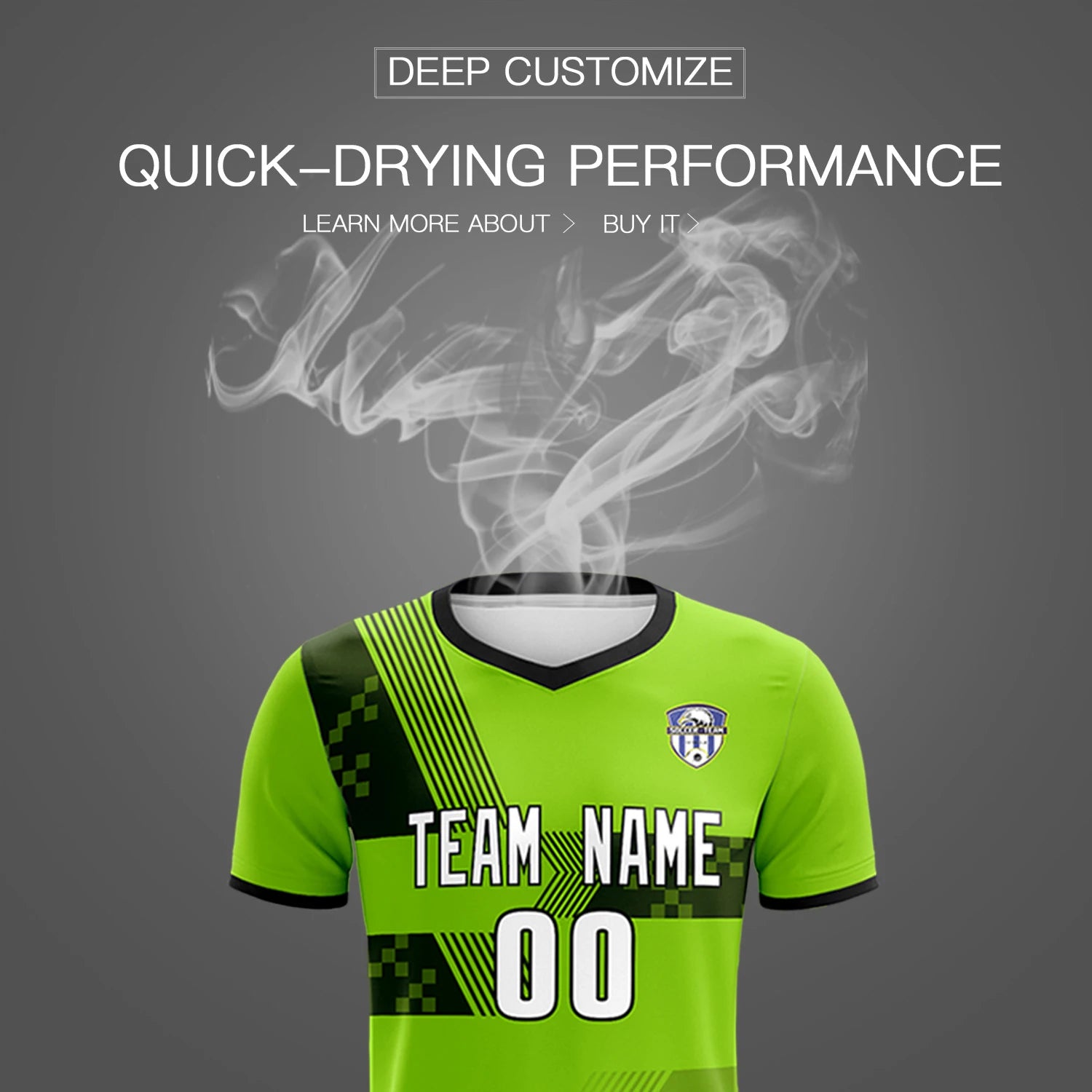 Custom Neon Green Black Training Uniform For Men Soccer Sets Jersey