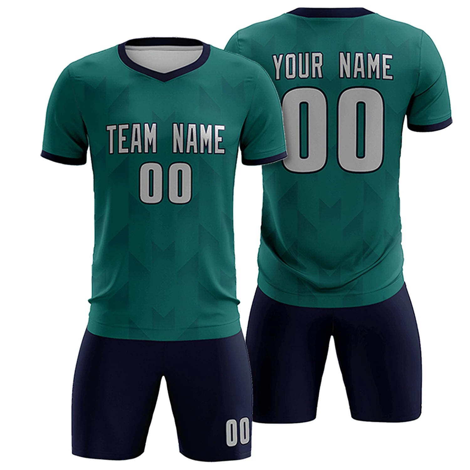 Custom Midnight Green Navy Men Uniform Soccer Sets Jersey