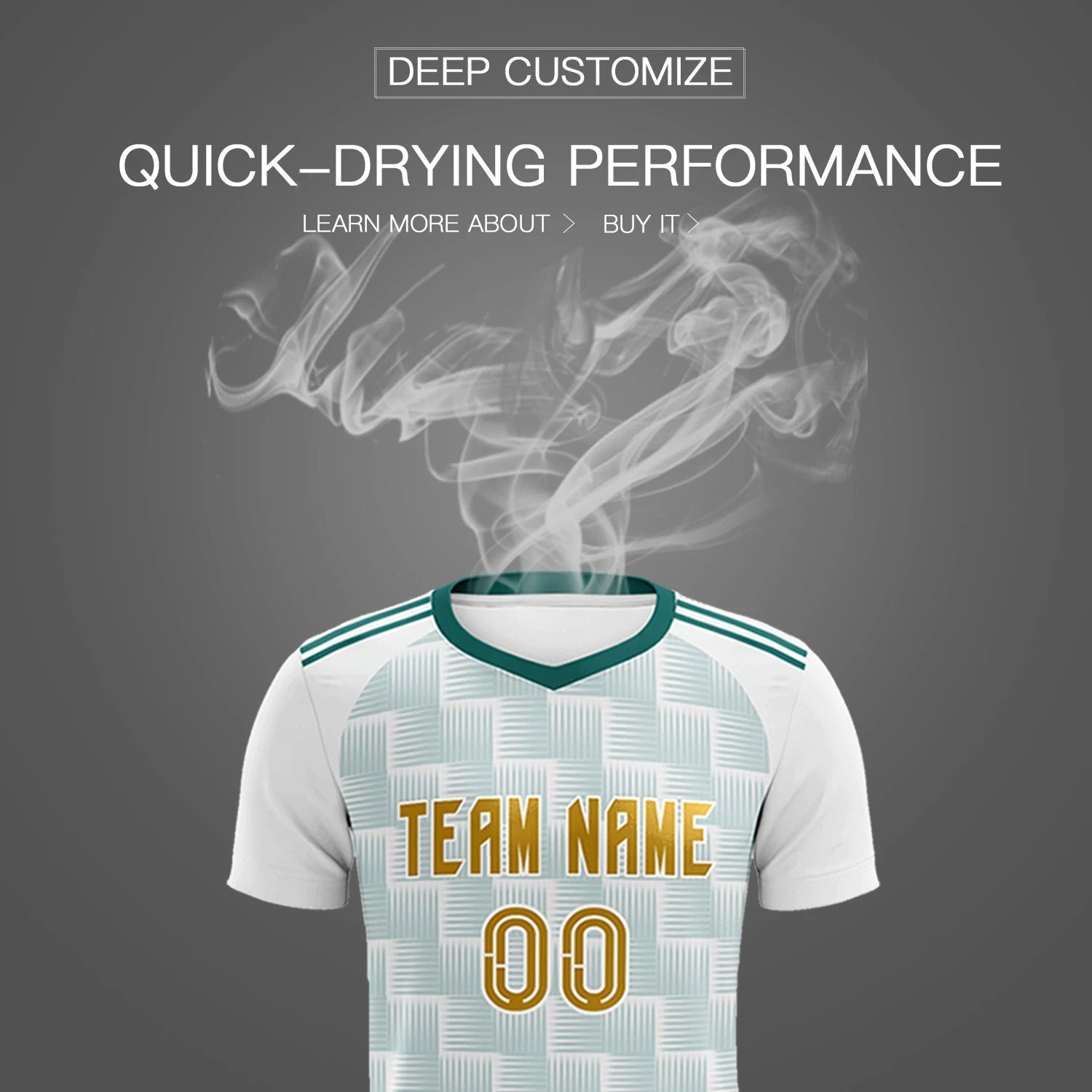 Custom White Midnight Green Casual Outdoor Soccer Sets Jersey