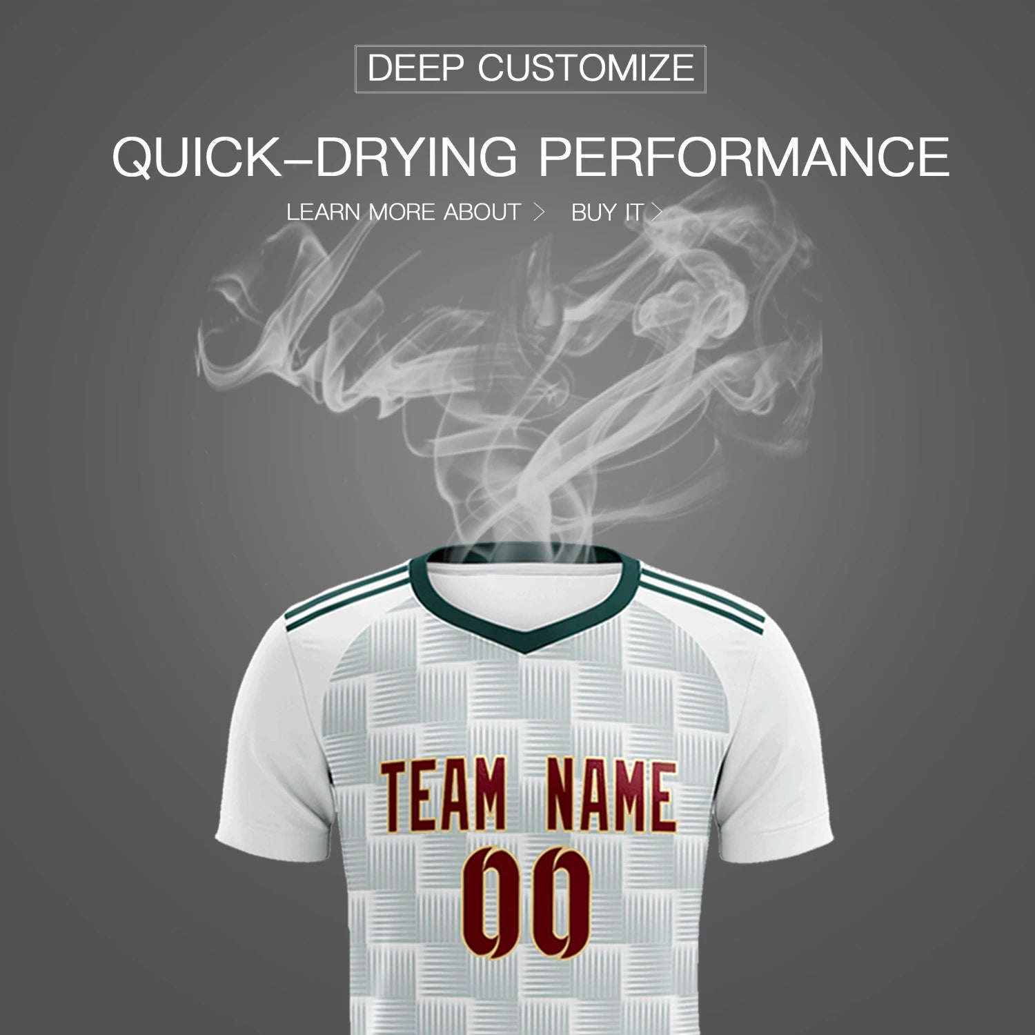Custom White Midnight Green Casual Outdoor Soccer Sets Jersey