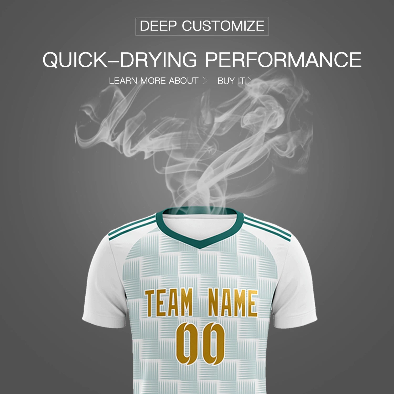 Custom White Midnight Green Casual Outdoor Soccer Sets Jersey