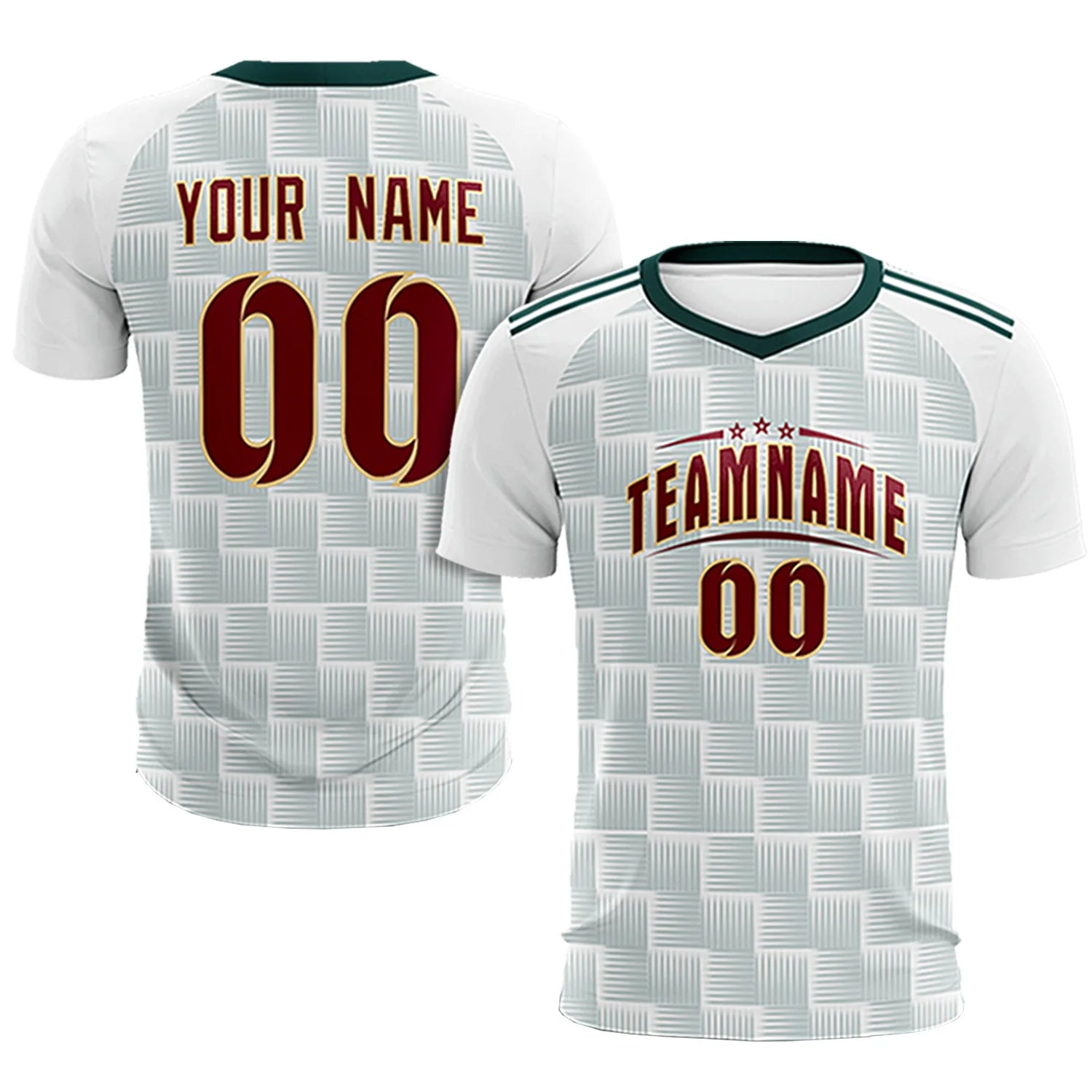 Custom White Midnight Green Casual Outdoor Soccer Sets Jersey
