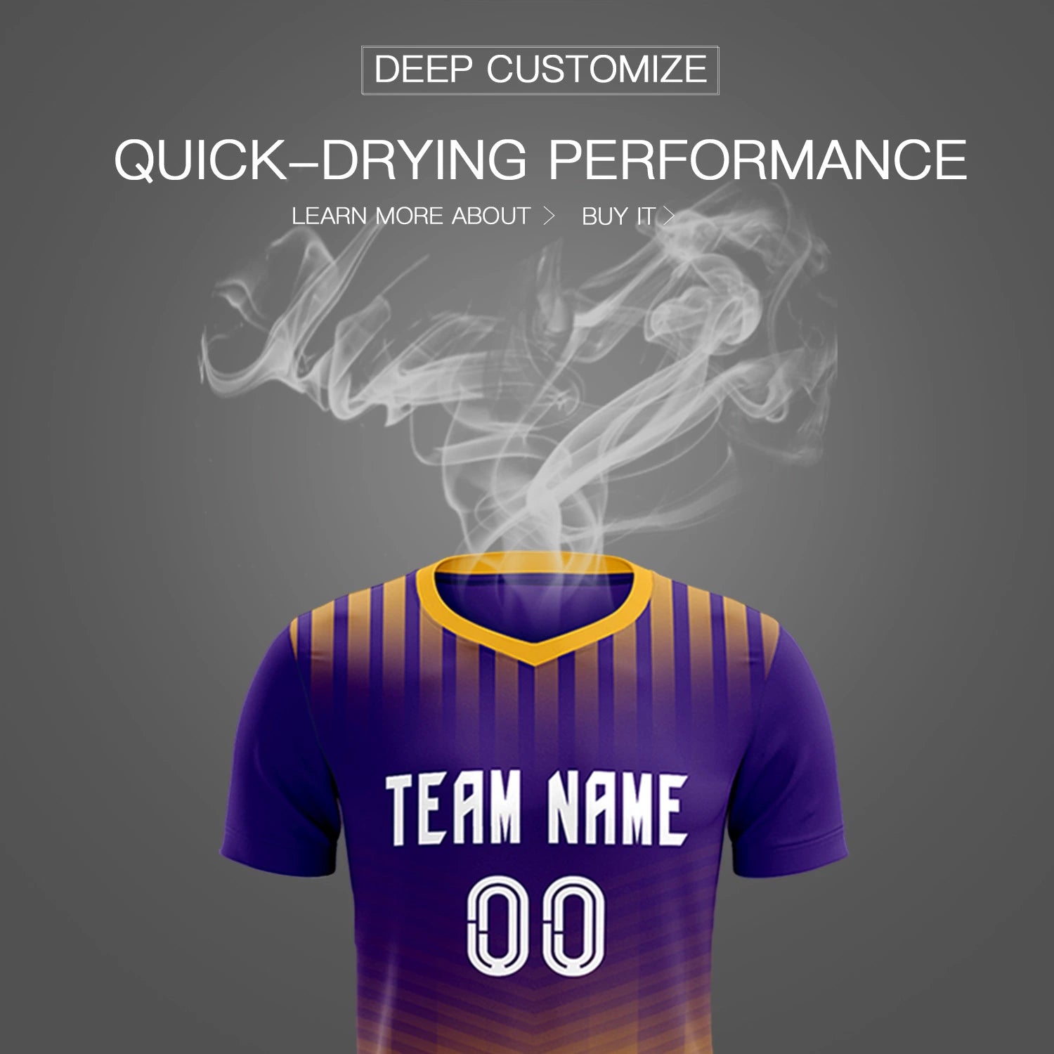 Custom Purple Yellow Soft Training Uniform Soccer Sets Jersey