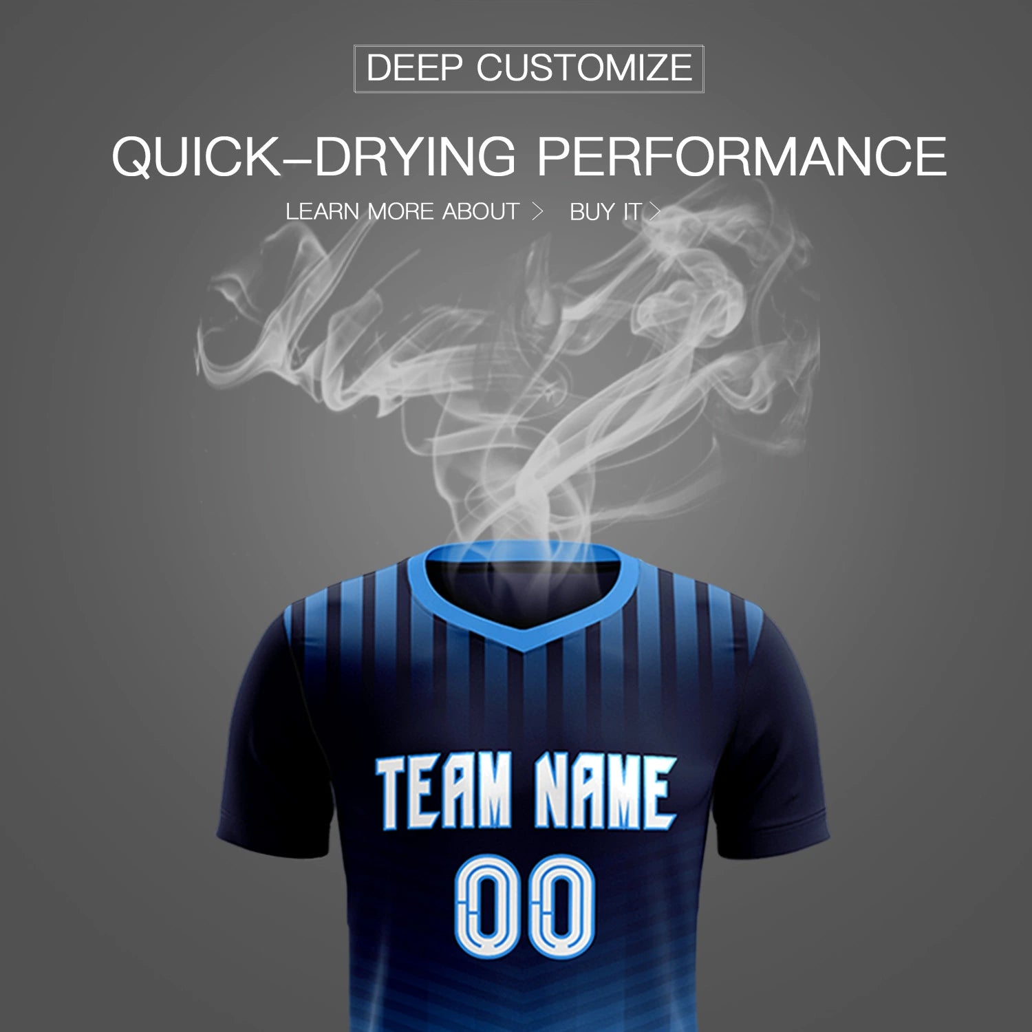 Custom Royal Blue Powder Blue Soft Training Uniform Soccer Sets Jersey
