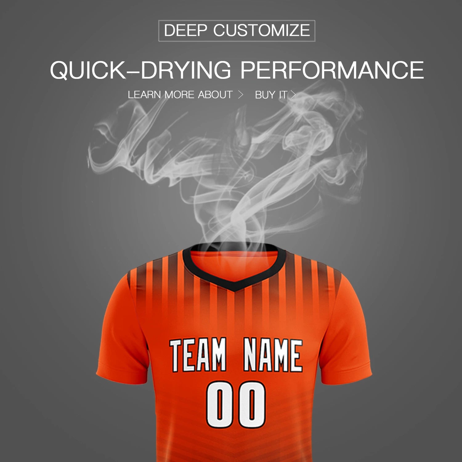 Custom Orange Black Soft Training Uniform Soccer Sets Jersey
