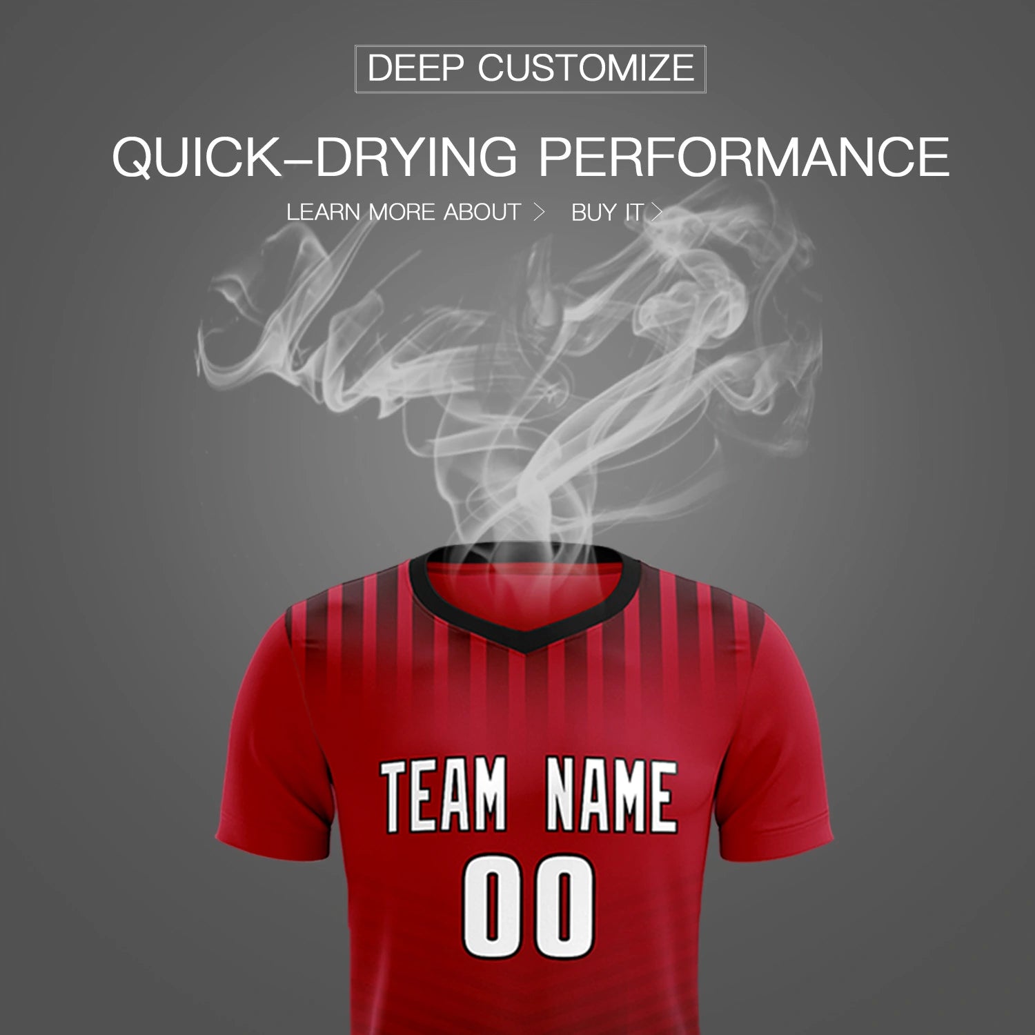 Custom Red Black Soft Training Uniform Soccer Sets Jersey