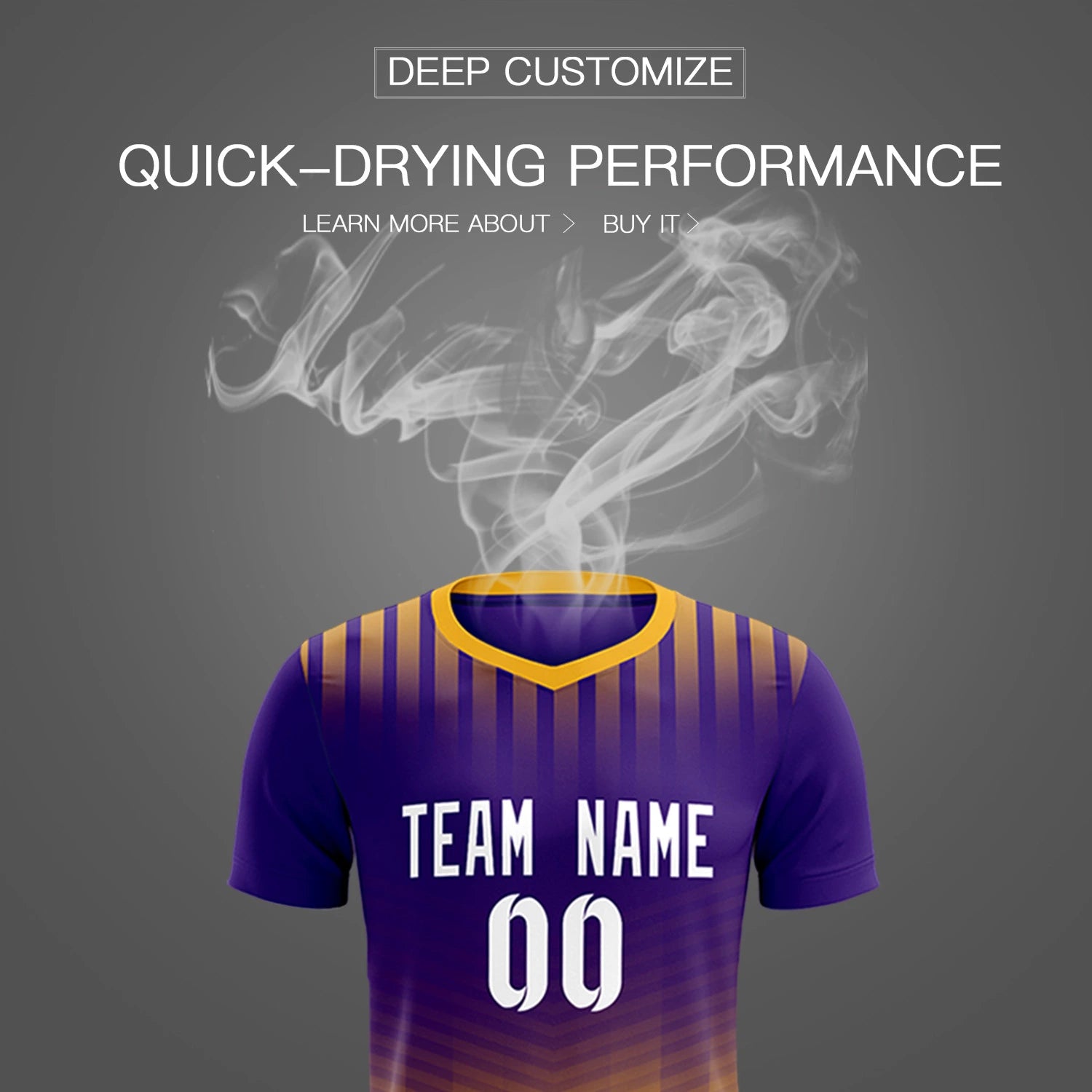 Custom Purple Yellow Soft Training Uniform Soccer Sets Jersey