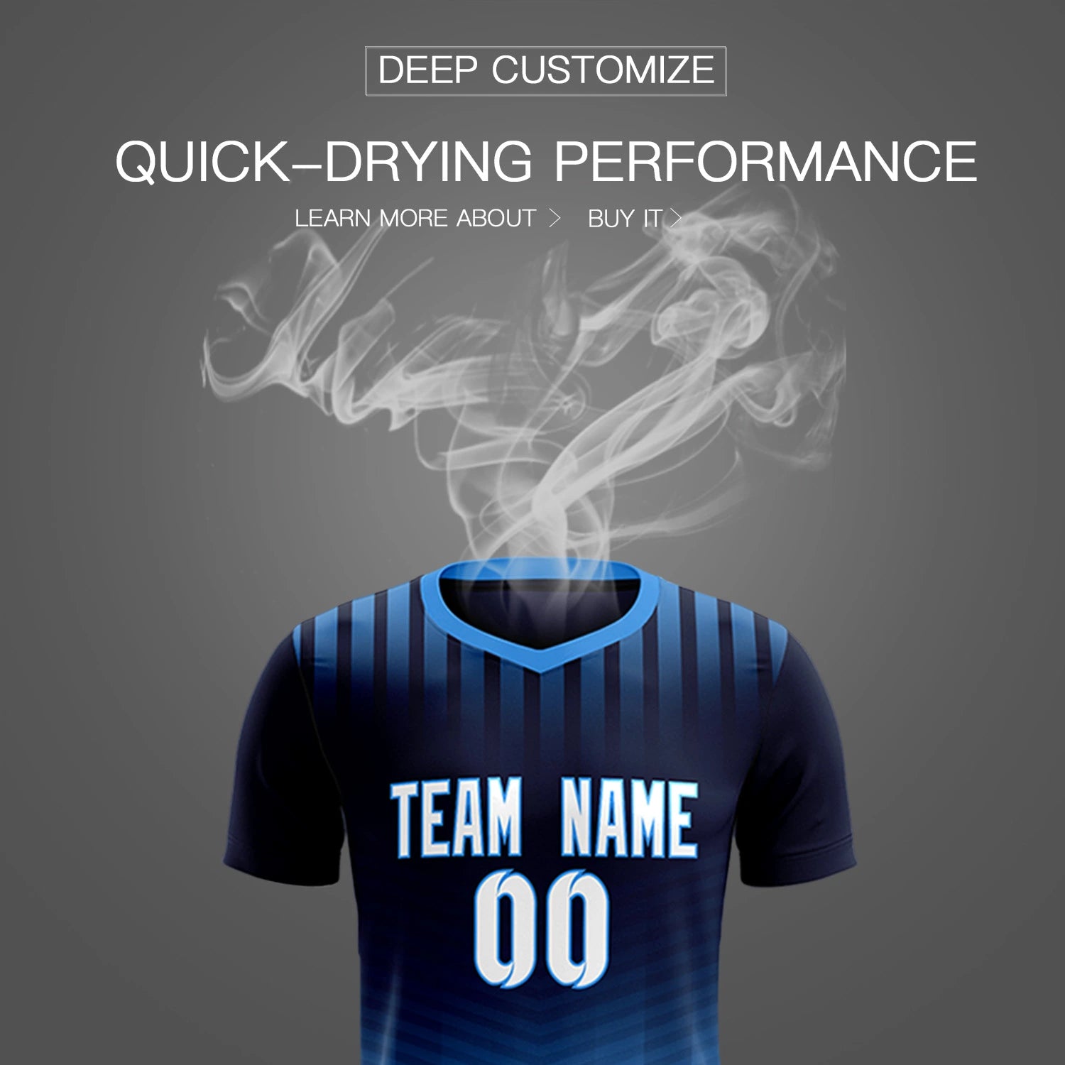 Custom Royal Blue Powder Blue Soft Training Uniform Soccer Sets Jersey