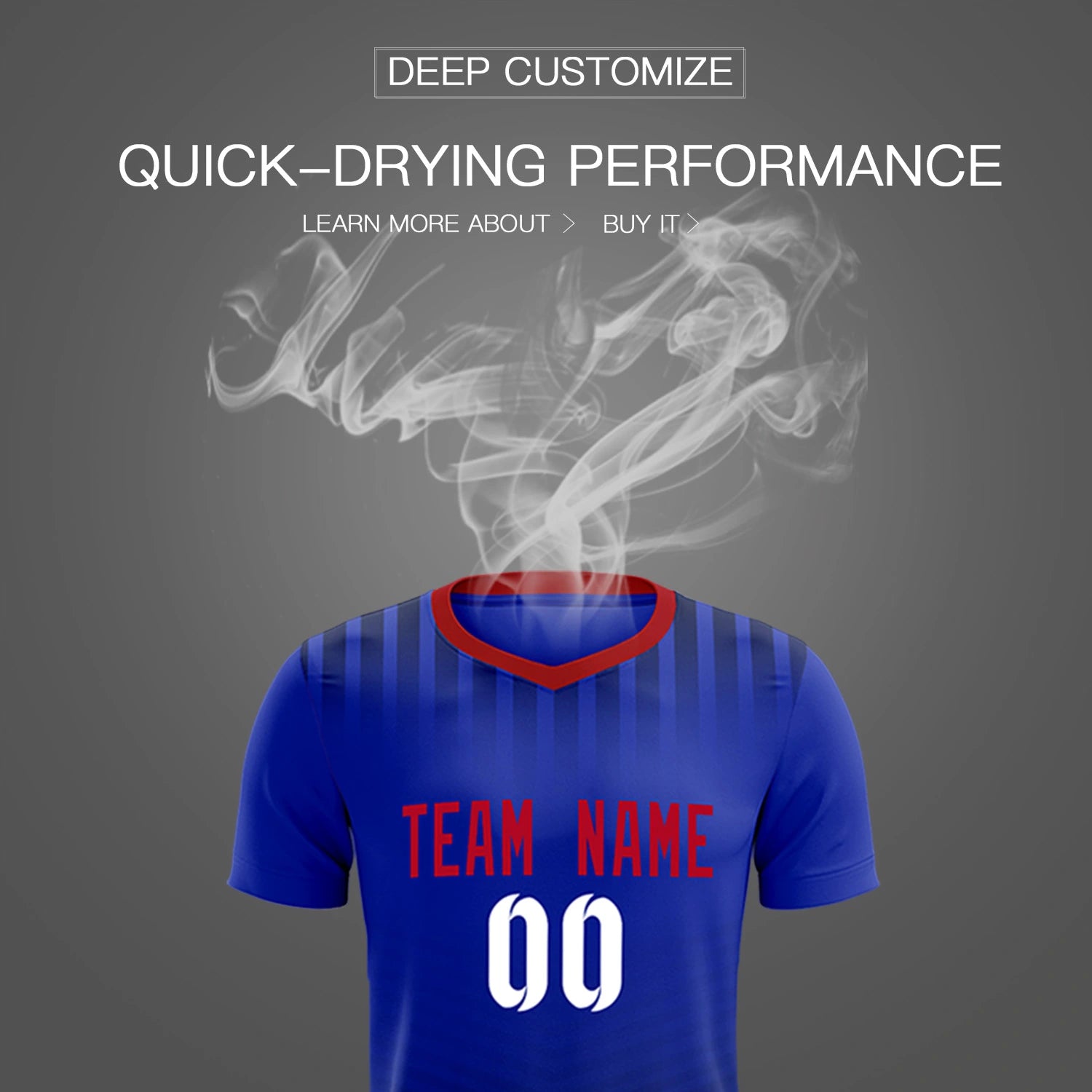 Custom Red Royal Blue Soft Training Uniform Soccer Sets Jersey