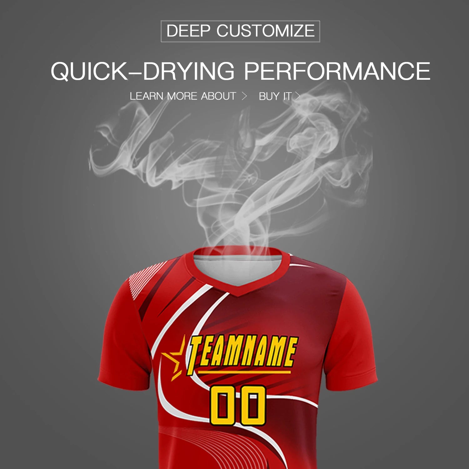 Custom Red White-Crimson Casual Printing Sportswear Soccer Sets Jersey