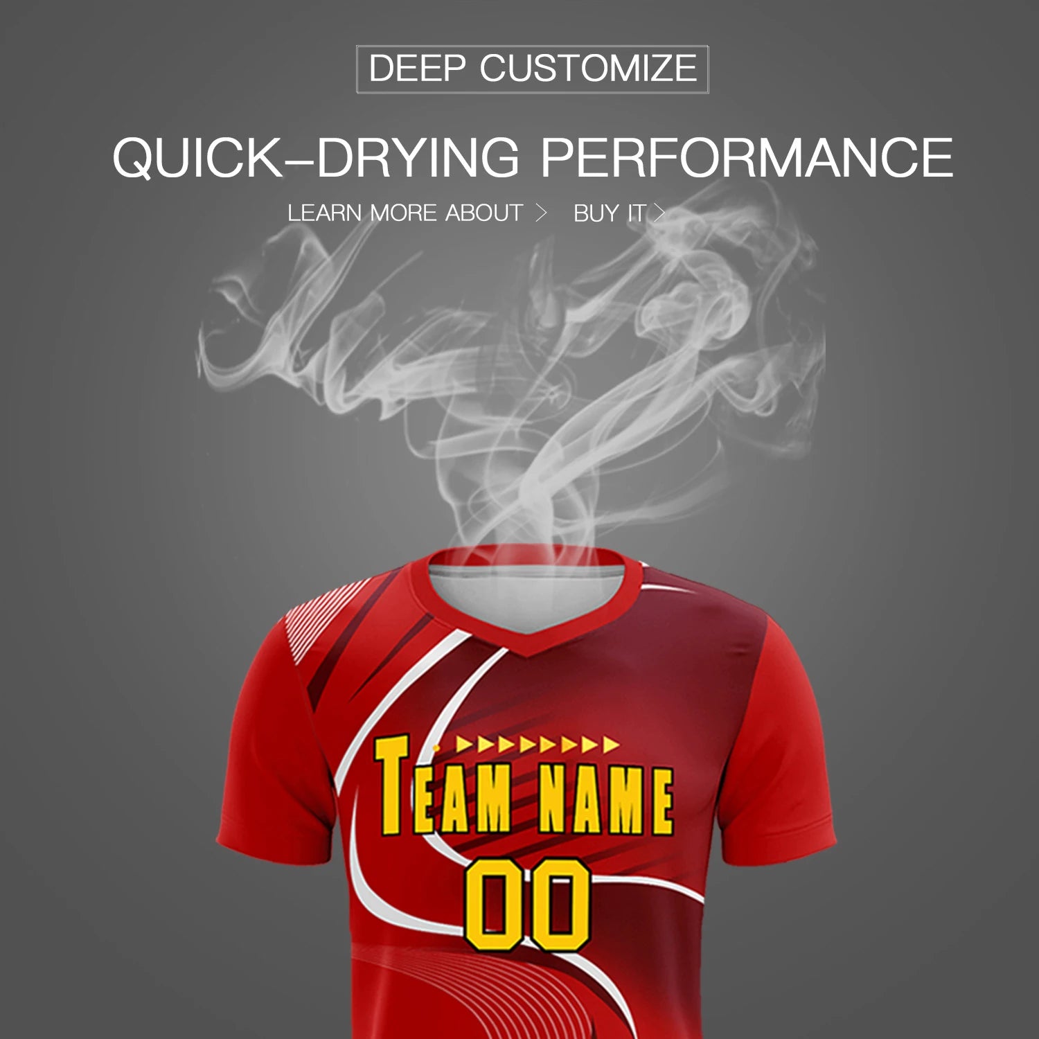 Custom Red White-Crimson Casual Printing Sportswear Soccer Sets Jersey