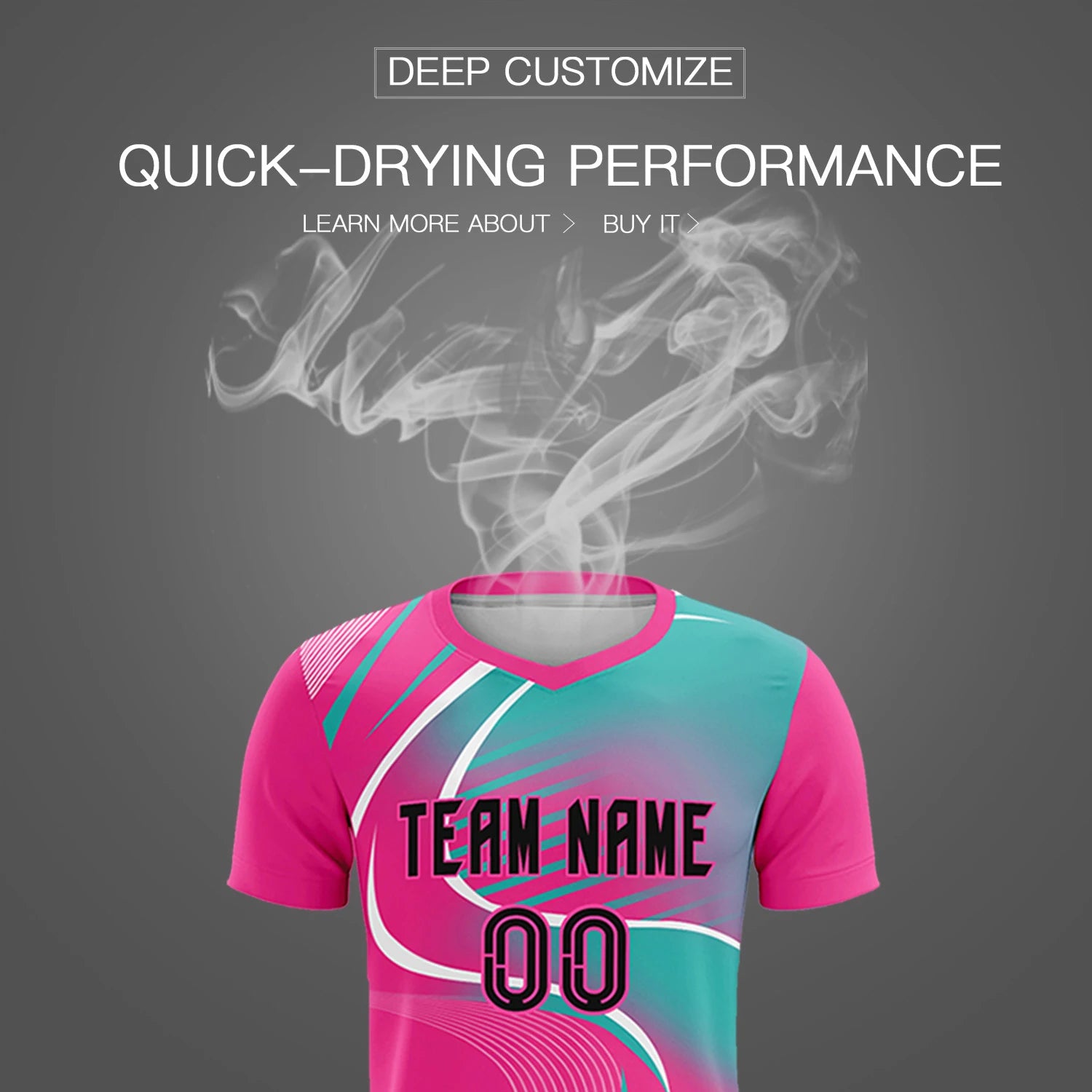 Custom Pink White-Bright Green Casual Printing Sportswear Soccer Sets Jersey