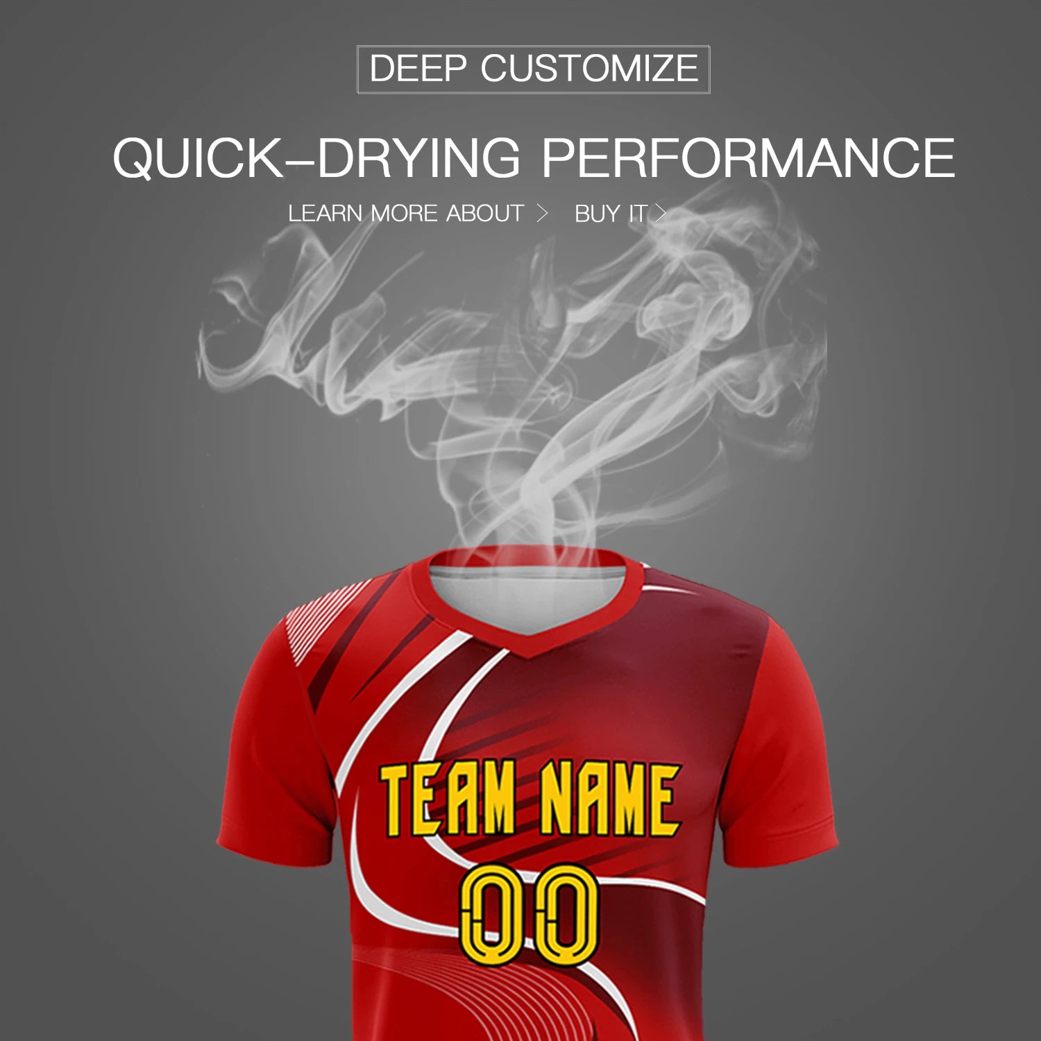 Custom Red White-Crimson Casual Printing Sportswear Soccer Sets Jersey