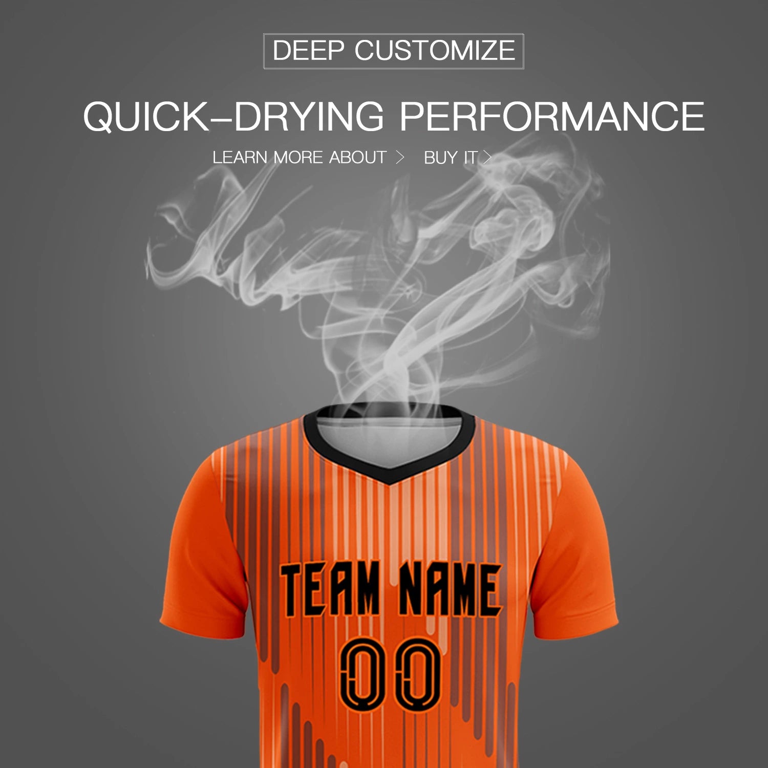 Custom Orange Black Soft Training Uniform Soccer Sets Jersey