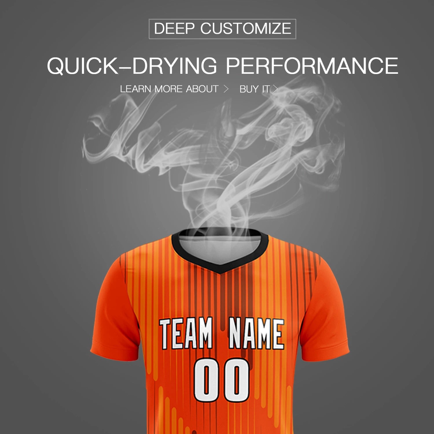 Custom Orange Black Soft Training Uniform Soccer Sets Jersey